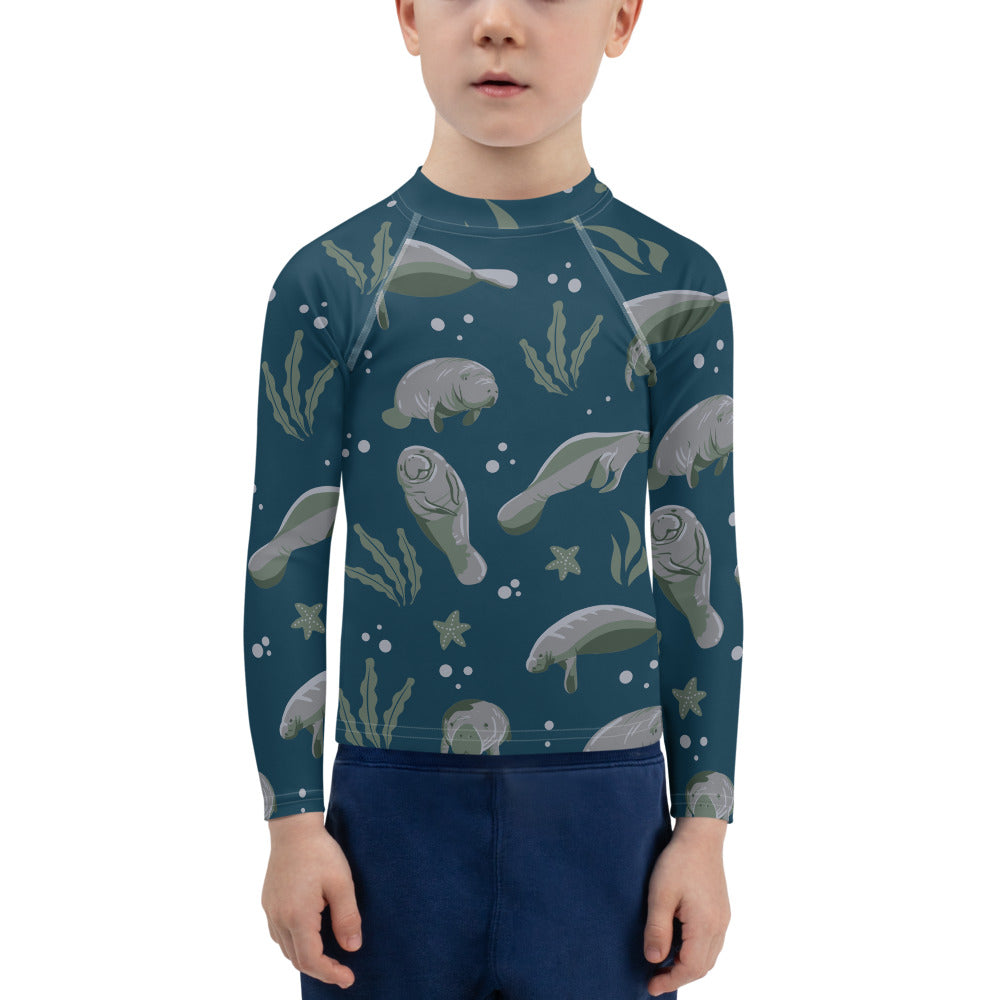 Manatees Kids Rash Guard (POD)