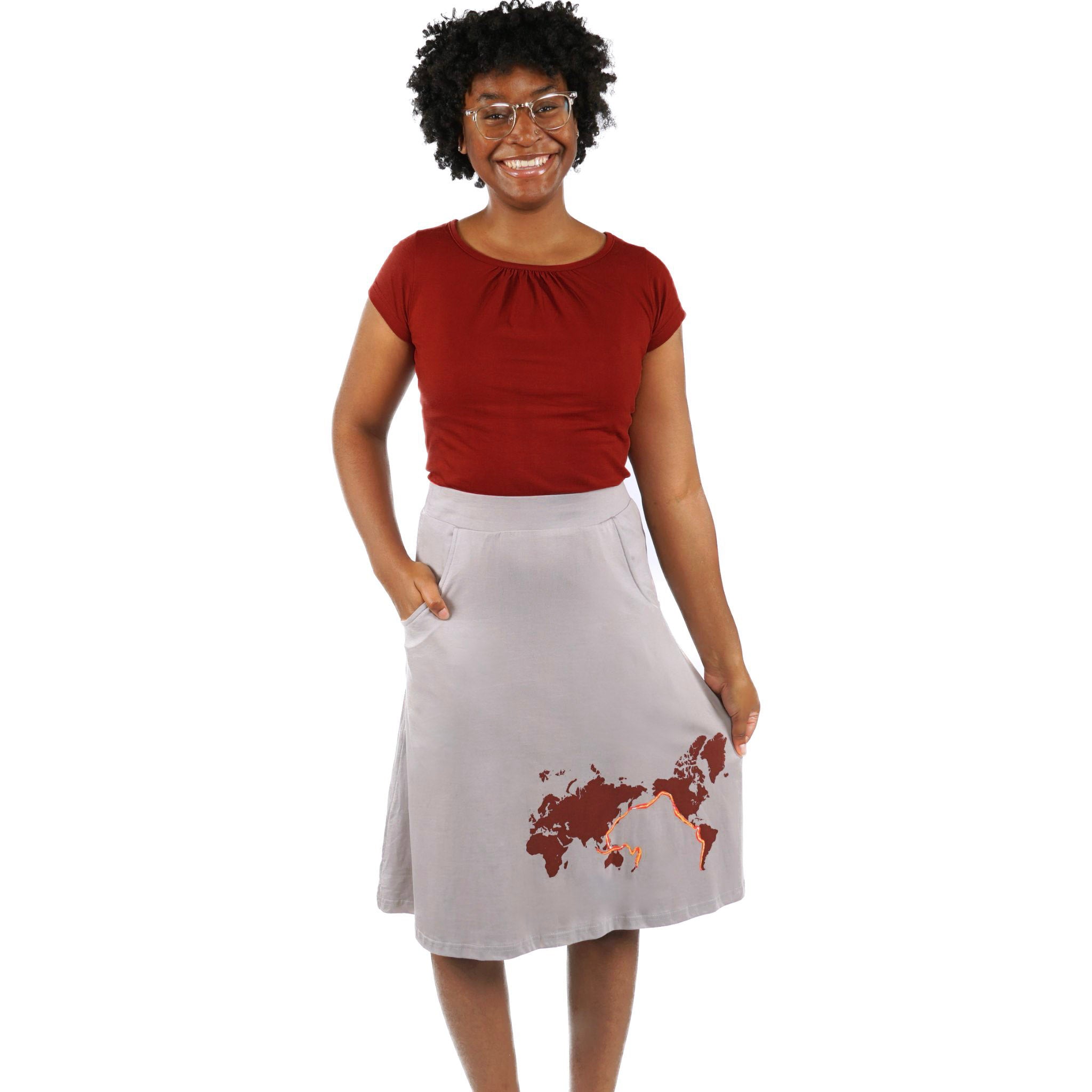 Ring of Fire A-Line Skirt