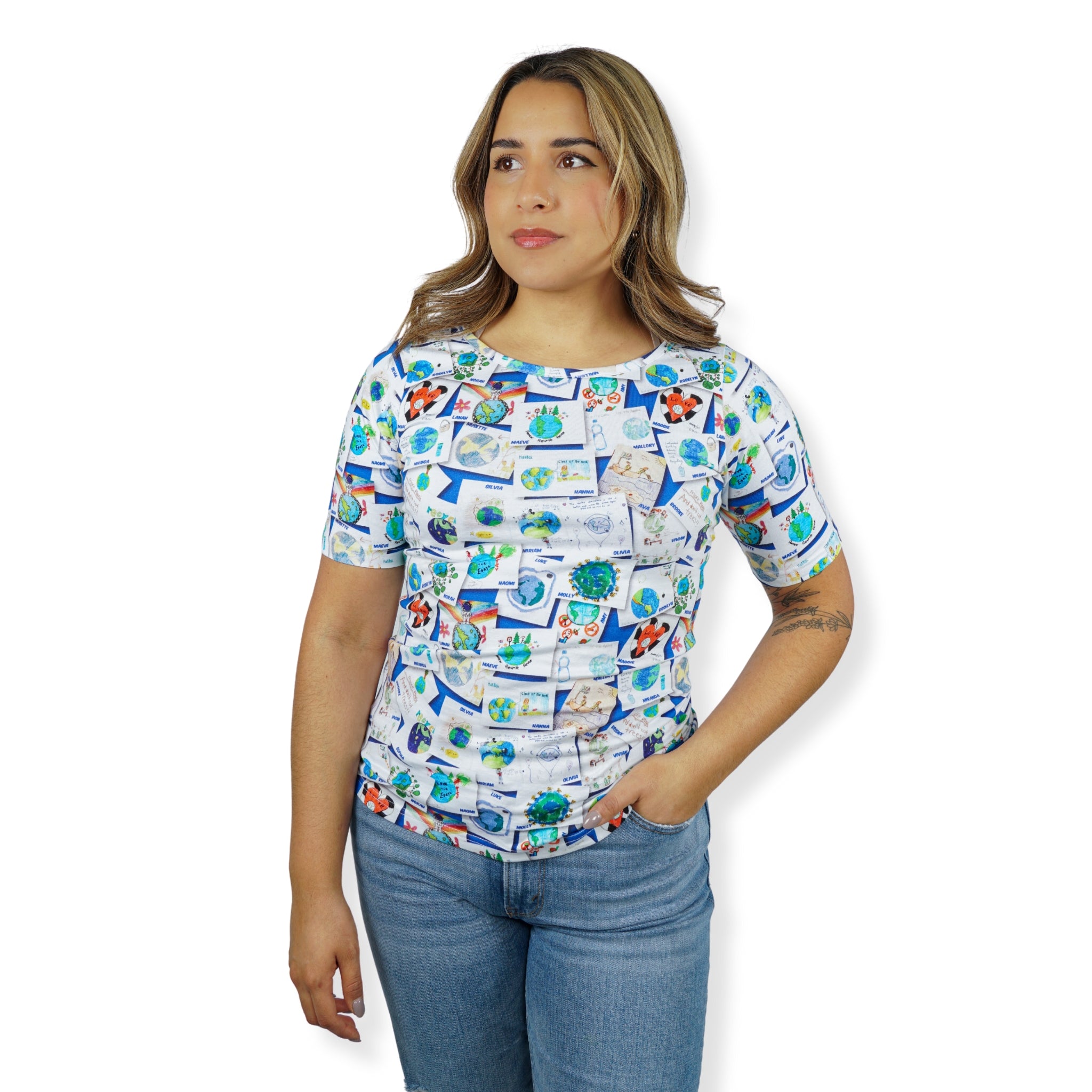 Save The Earth Kids' Art Tunic Top