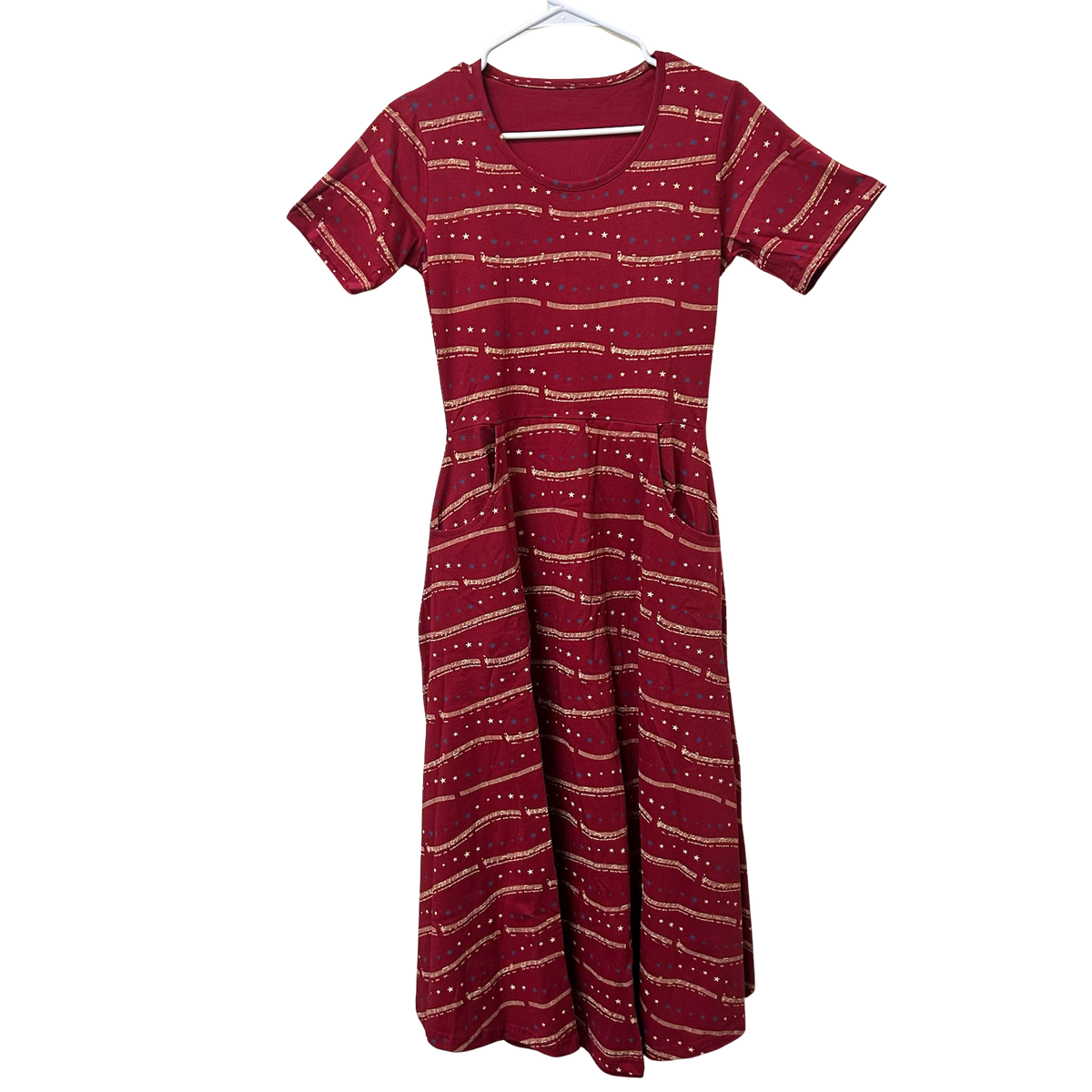 Star Spangled Banner Midi Dress Sample - XS
