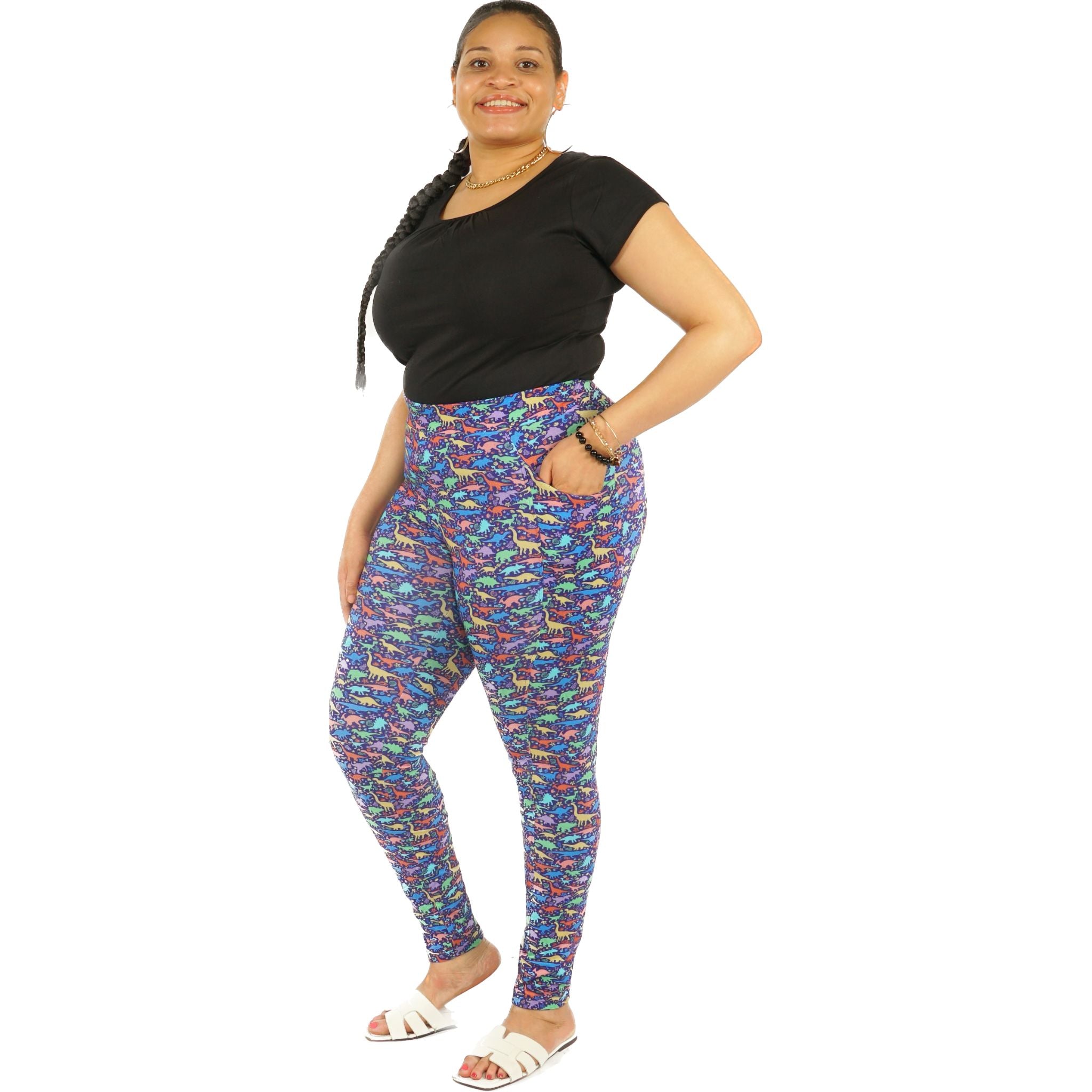 Dinosaurs & Fossils Adults Leggings with Pockets