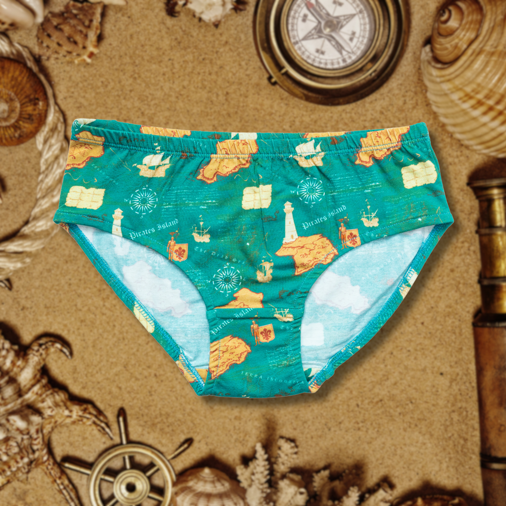 Nautical Chart Map Kids Underwear- 3 Pack