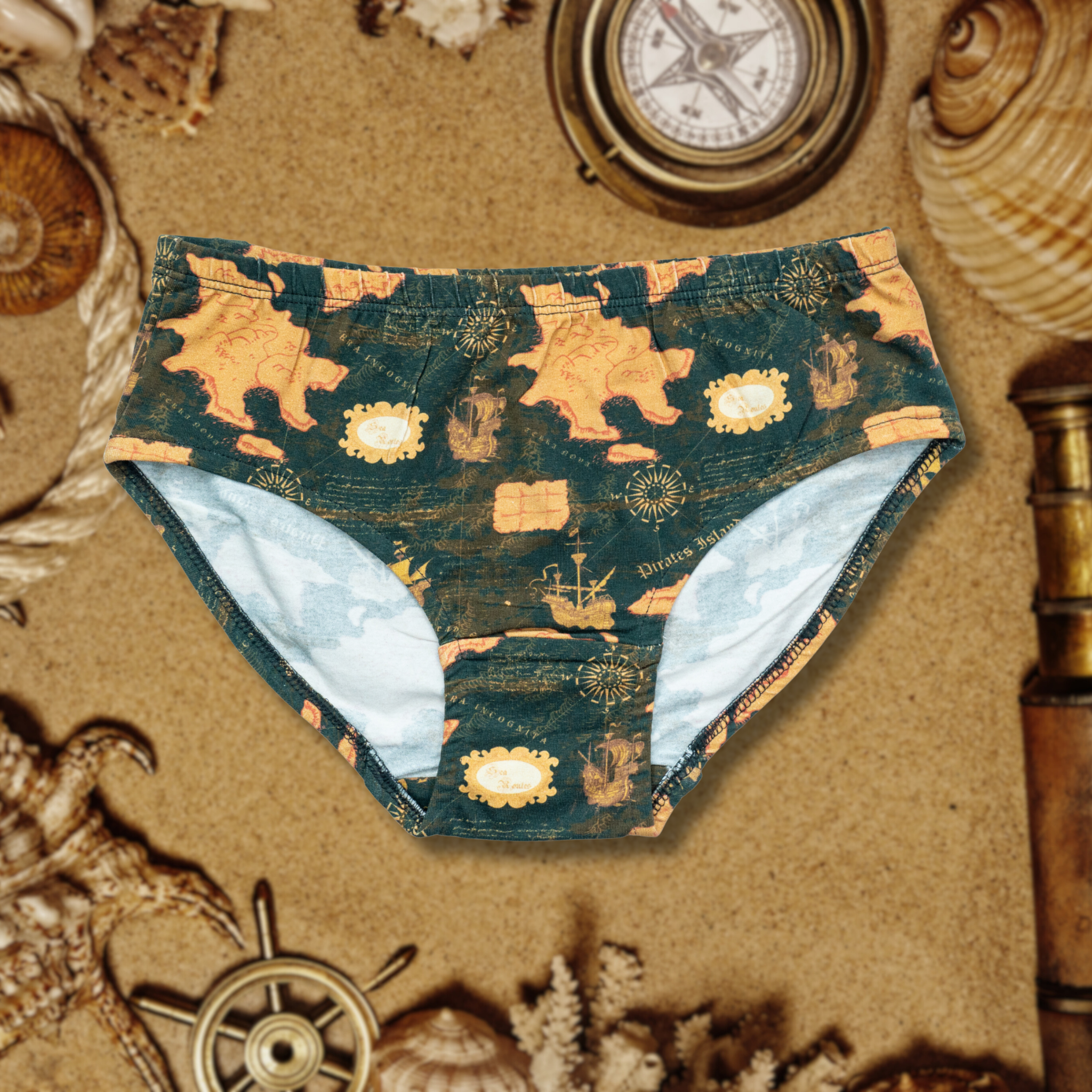 Nautical Chart Map Kids Underwear- 3 Pack