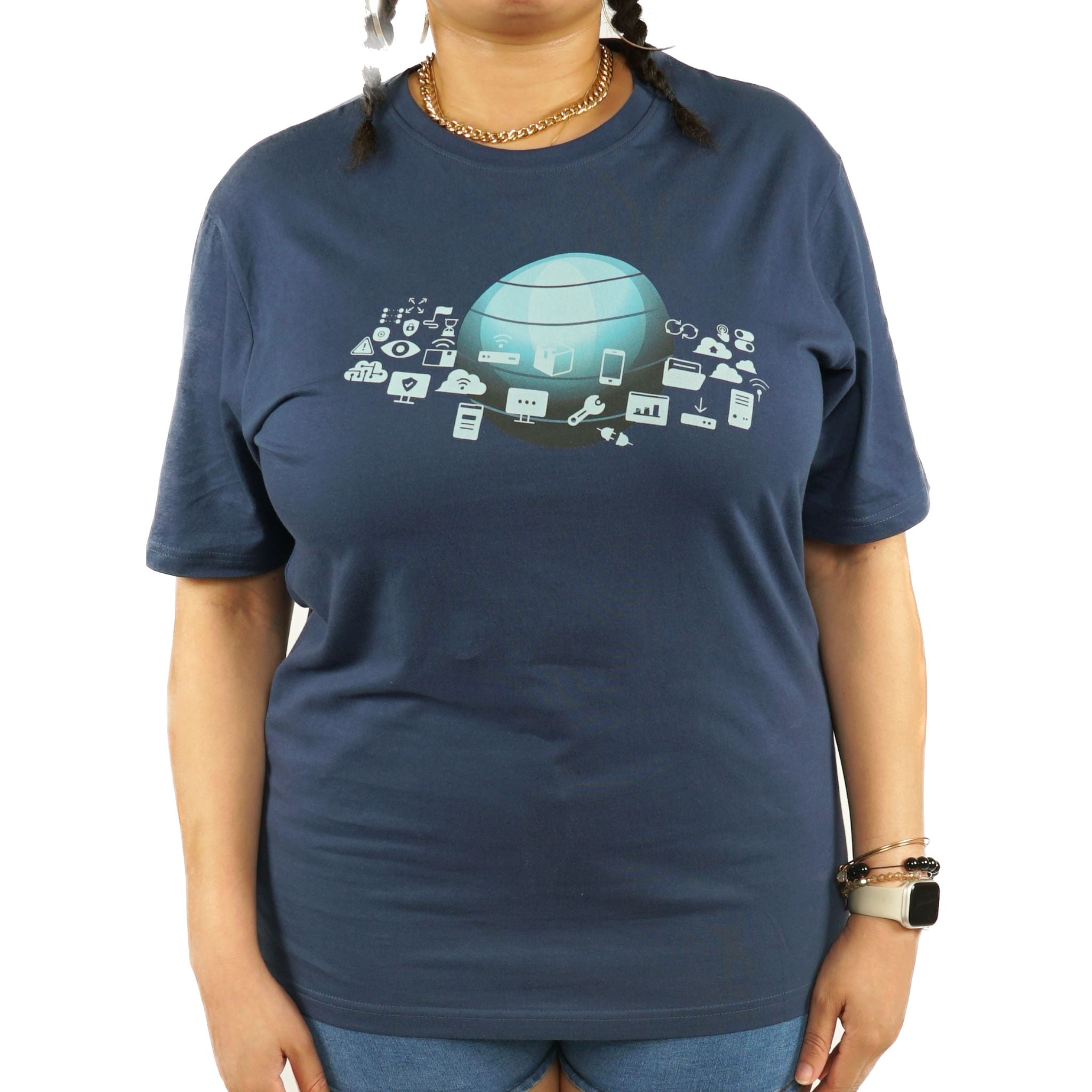 Earth Tech Rings Unisex Adults T-Shirt