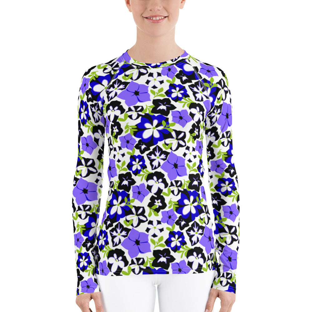 Petunias Rash Guard Top (POD)