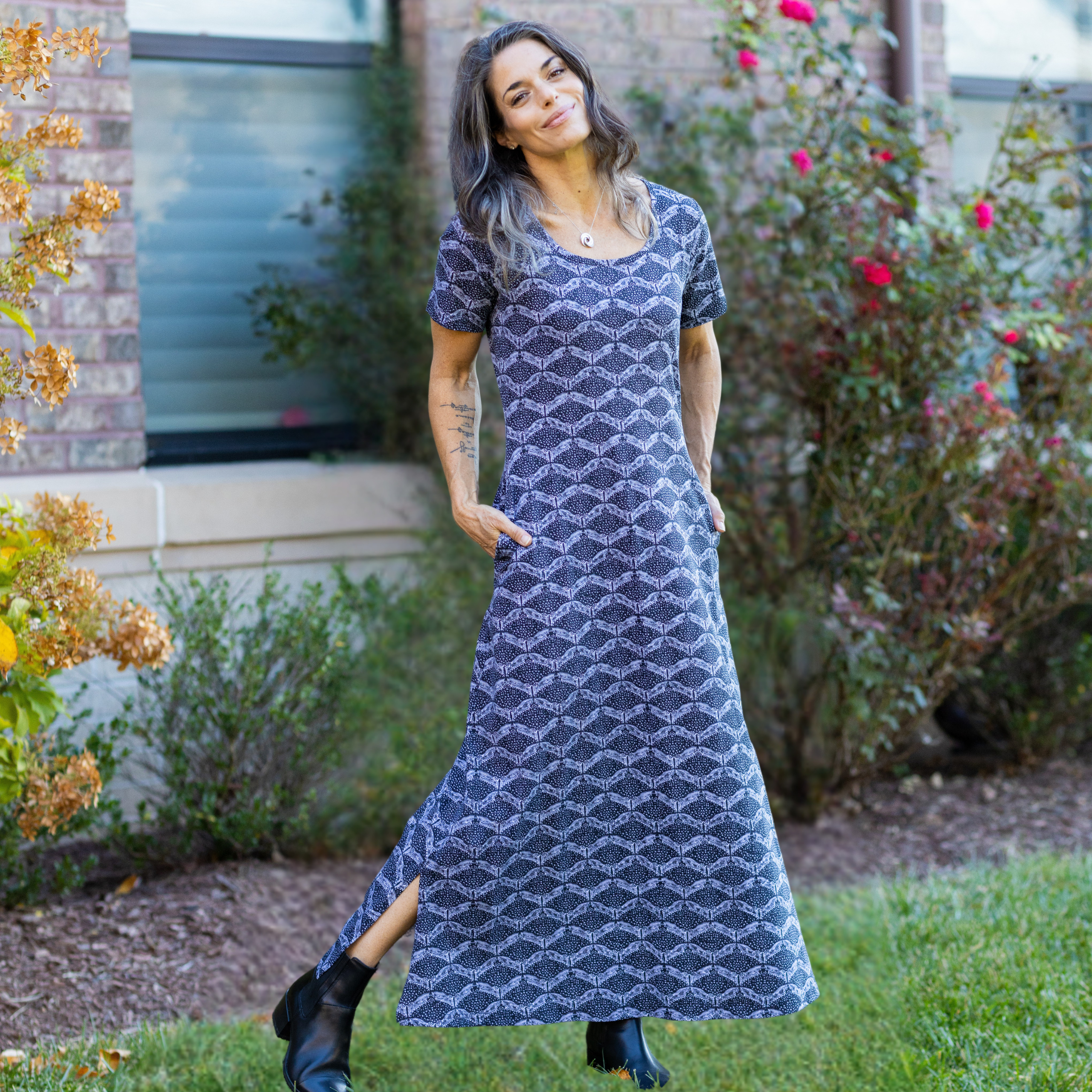 Spotted Eagle Rays Maxi Dress
