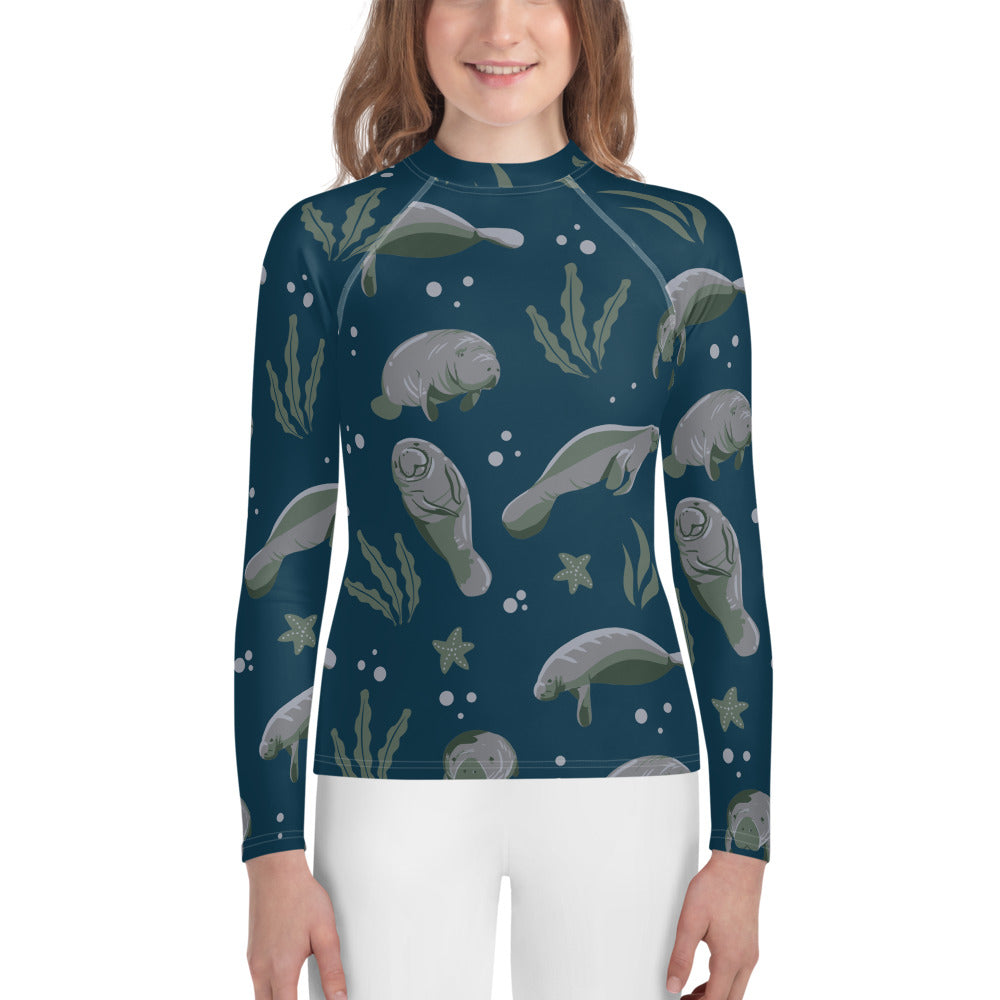 Manatees Youth Rash Guard (POD)