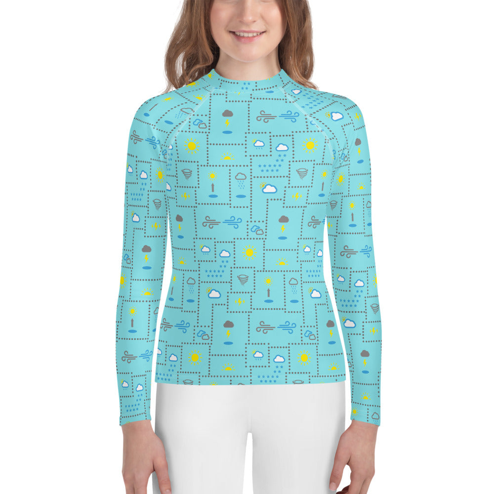 Weather Patterns Youth Rash Guard (POD)