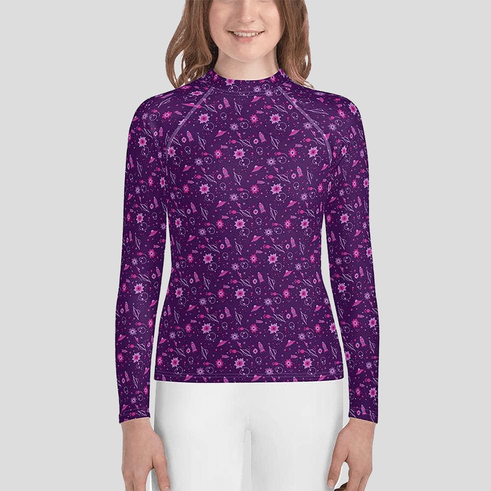 Floral Galactic Youth Rash Guard (POD)
