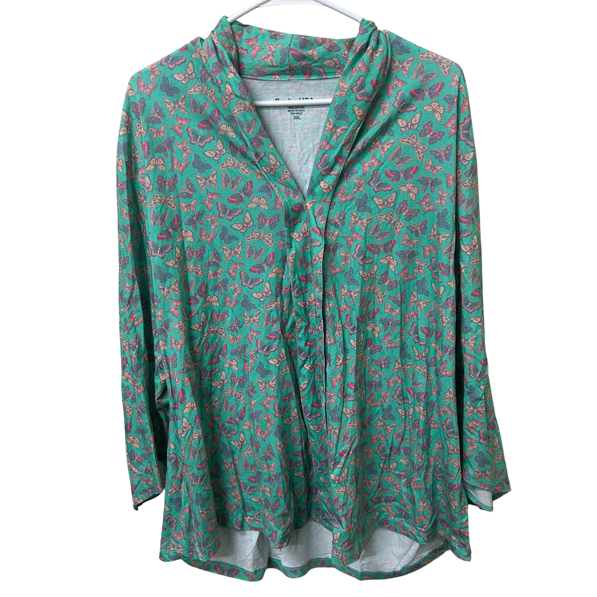 Butterfly Meadows Top Sample -3XL