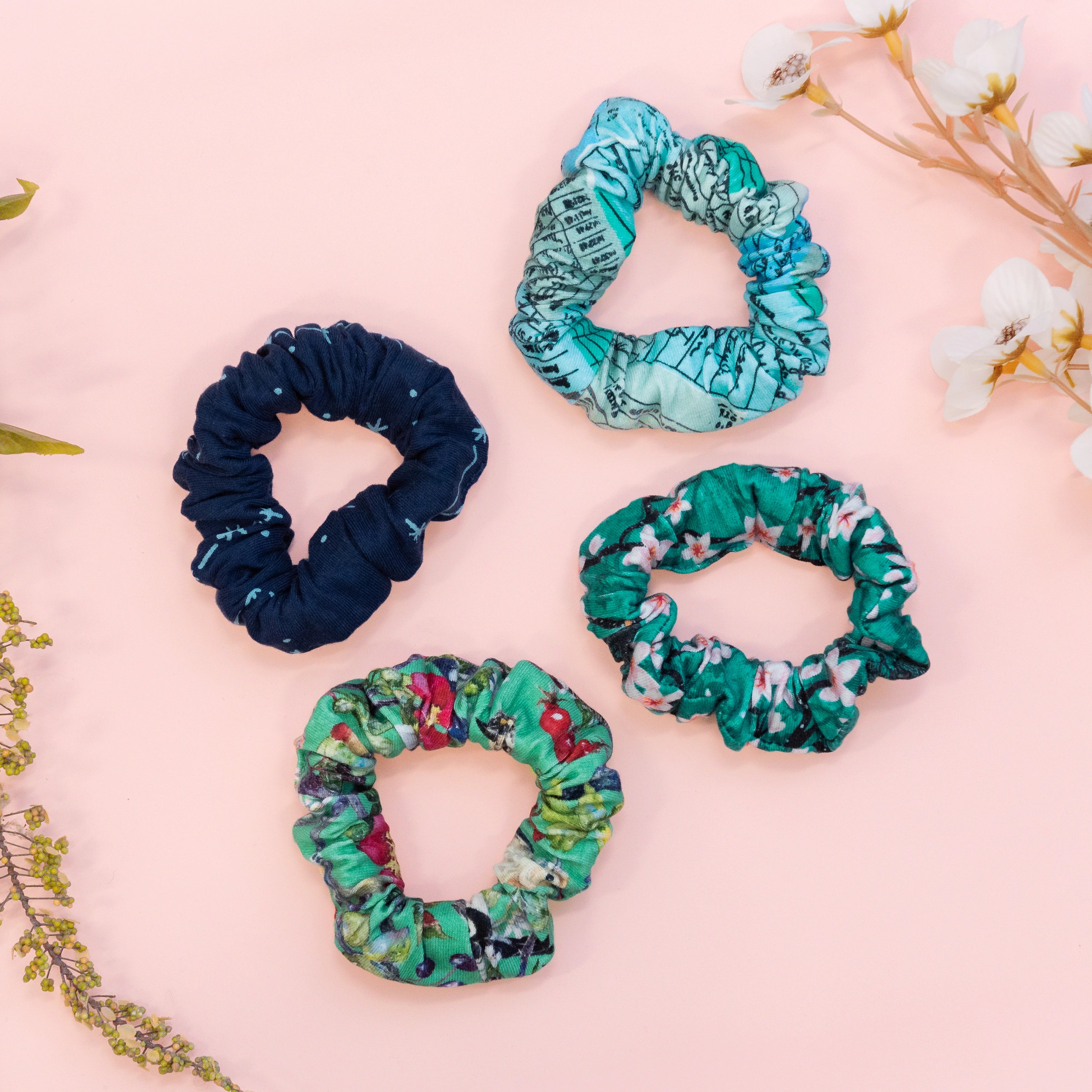 4-Pack Scrunchies Set