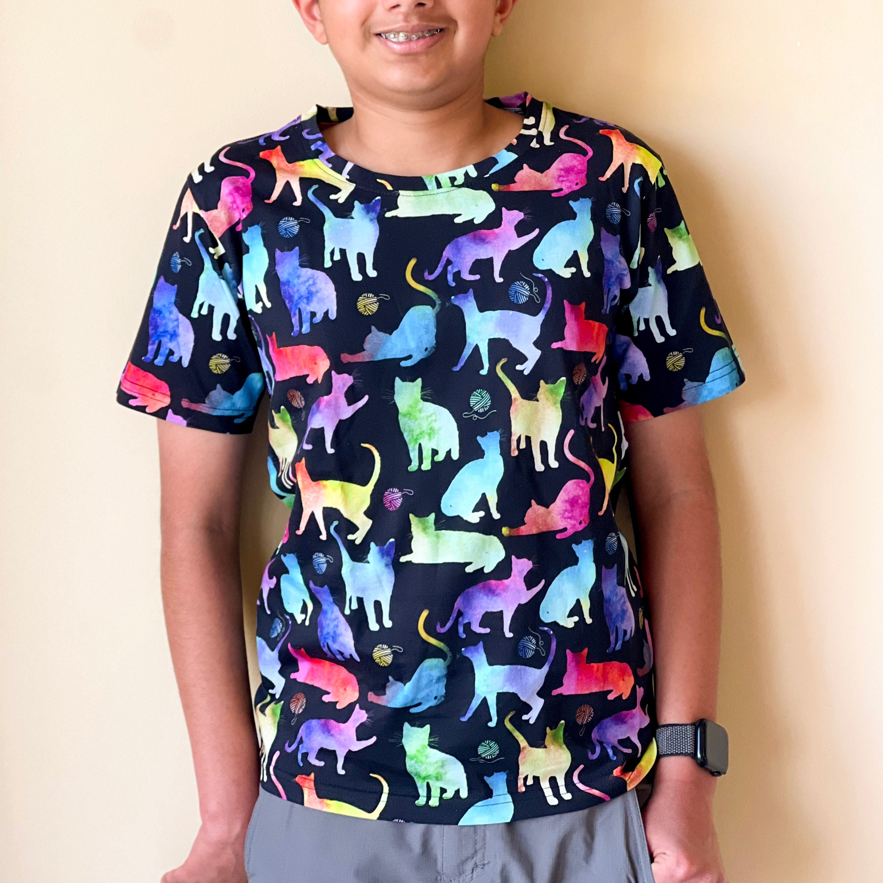 Rainbow Cats String Theory Kids T-Shirt