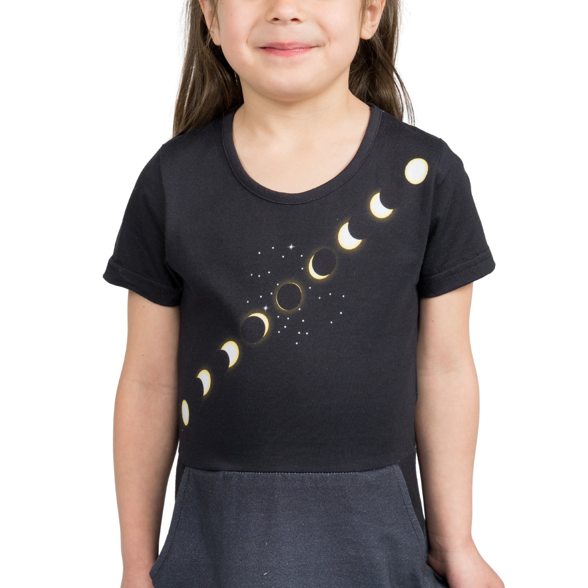 Solar Eclipse Kids A-Line Dress