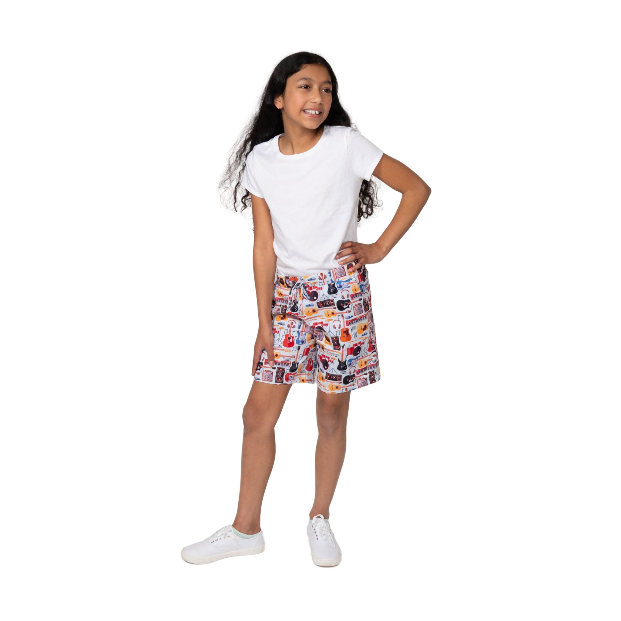 Musical Instruments Kids Shorts with Pockets