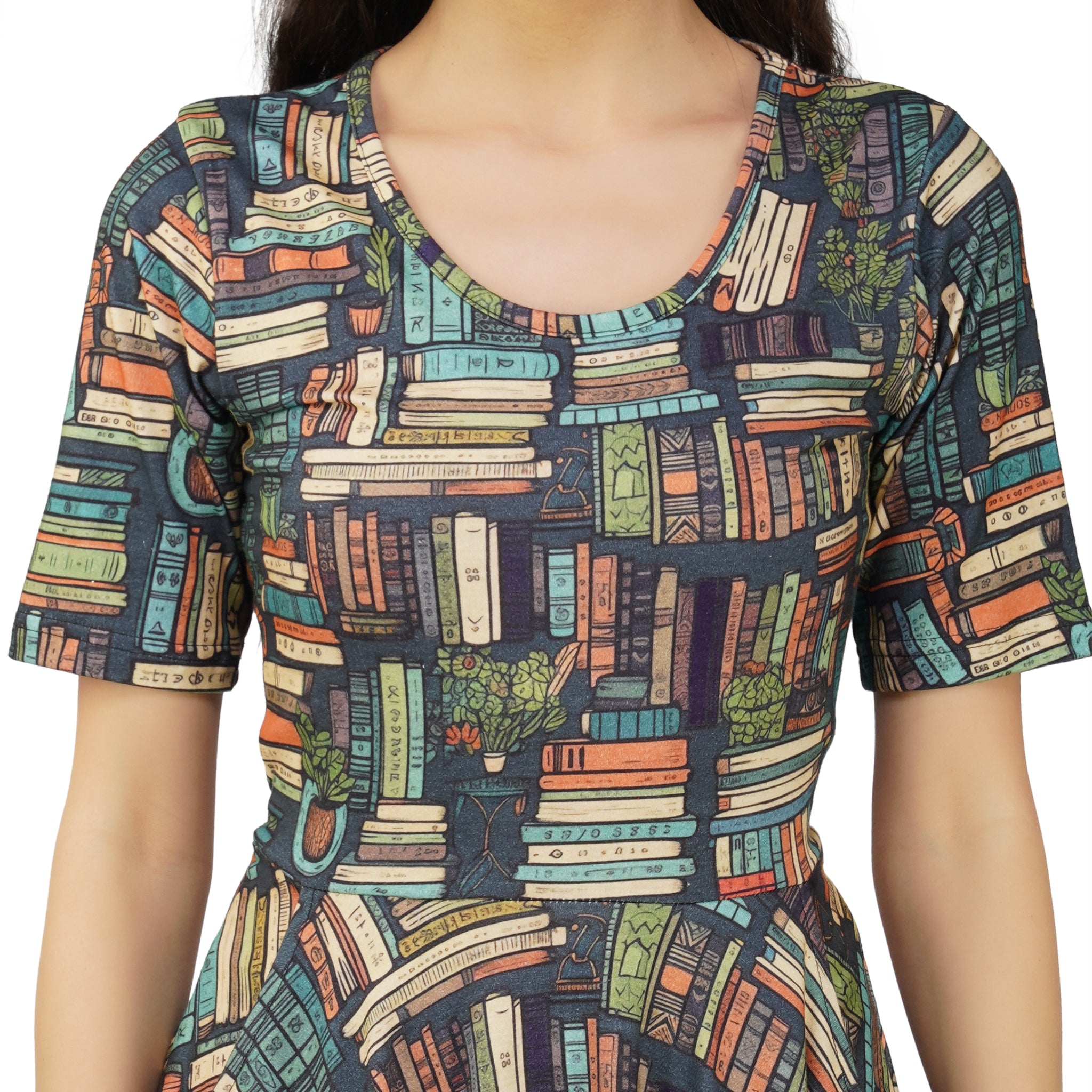 Botanical Library Fit & Flare Dress