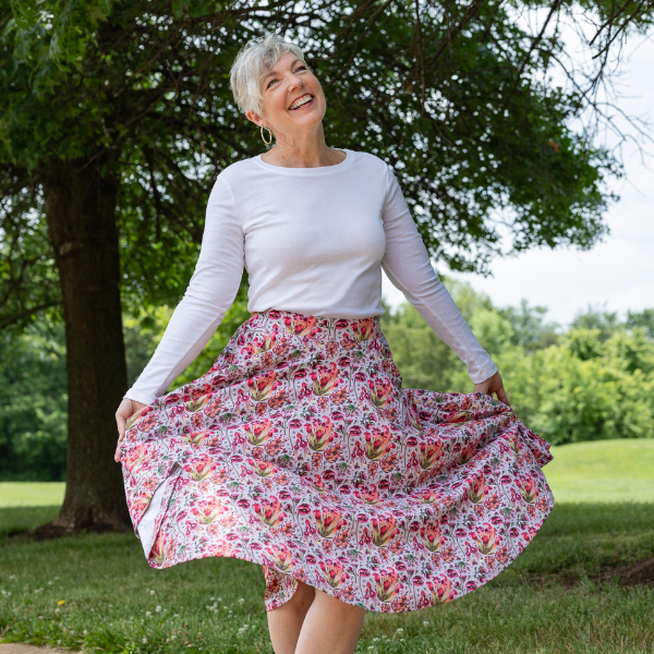 Carnivorous Plants 3/4th Twirl Skirt with Pockets