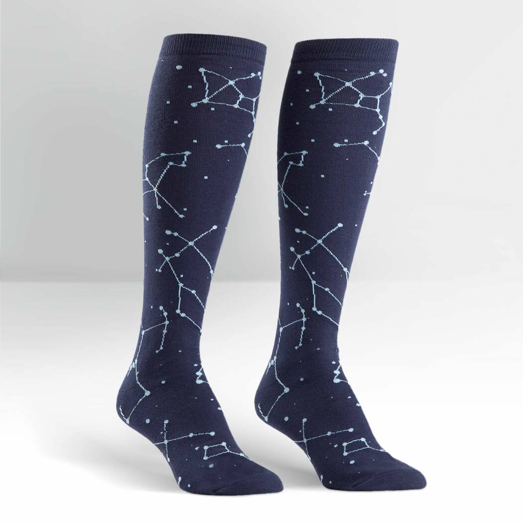 Constellations Glow-in-the-Dark Knee High Socks