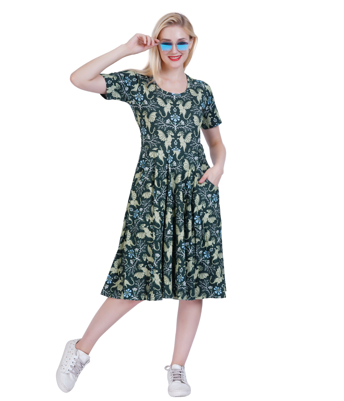 Dragons Damask Twirl Dress