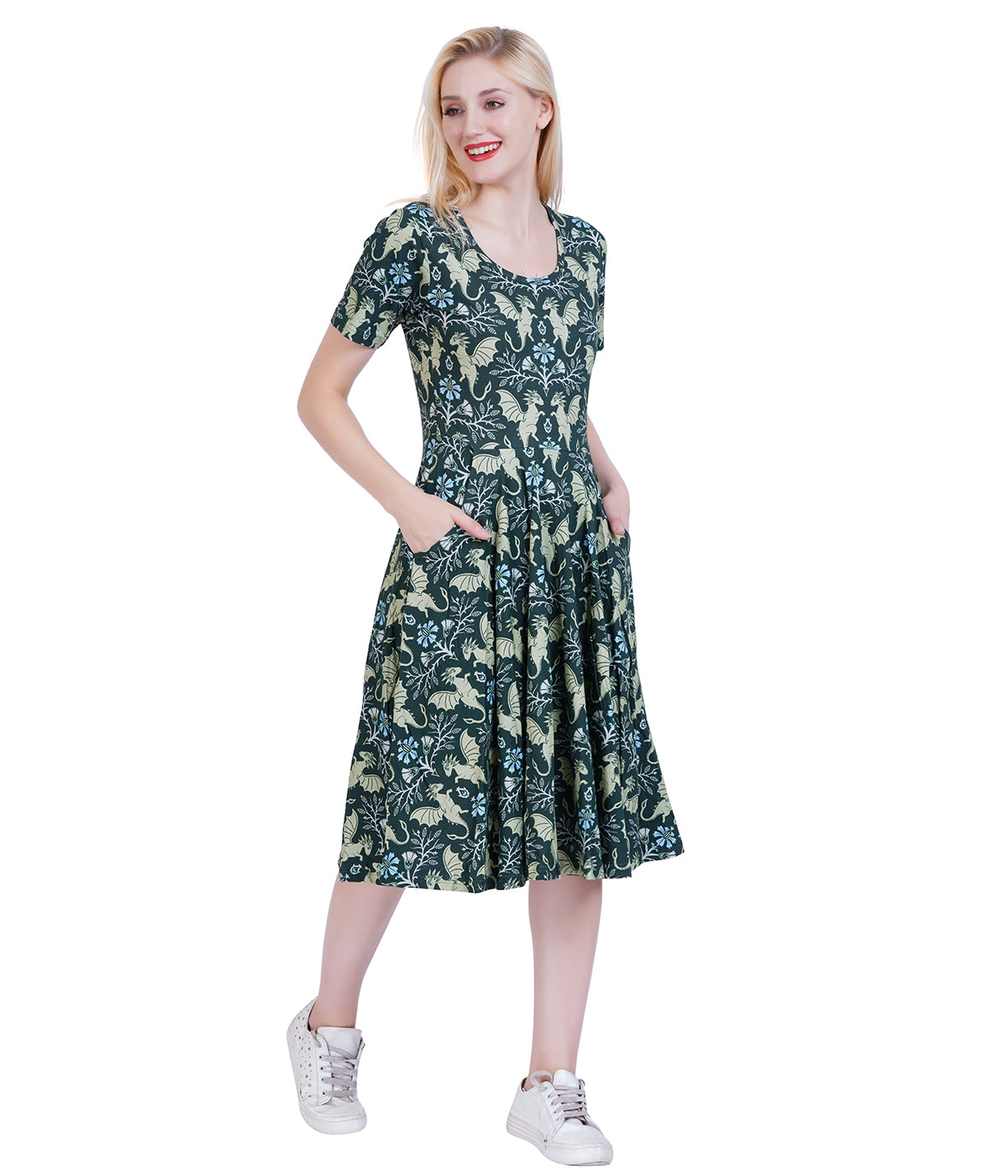 Dragons Damask Twirl Dress