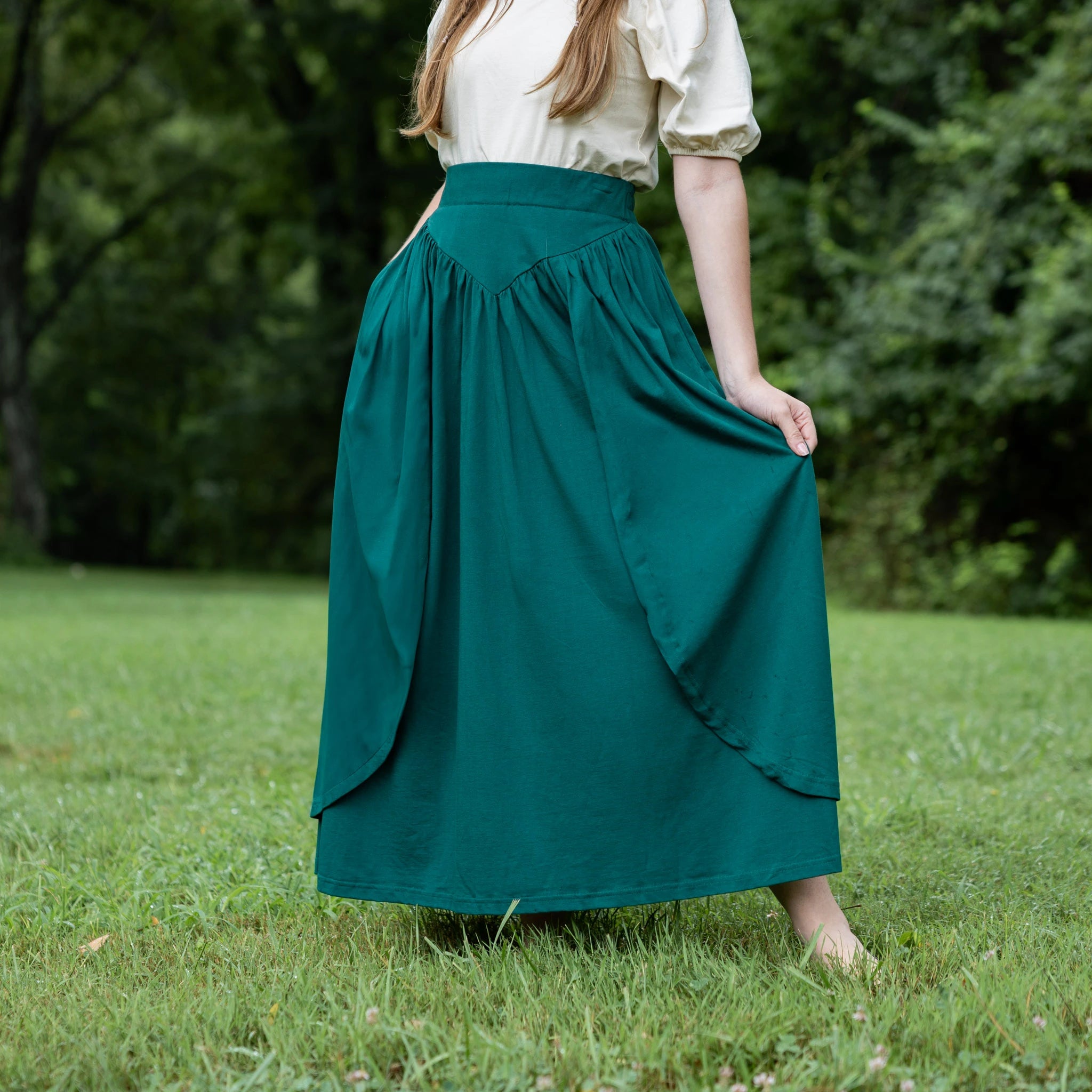 Forest Green Layered Skirt