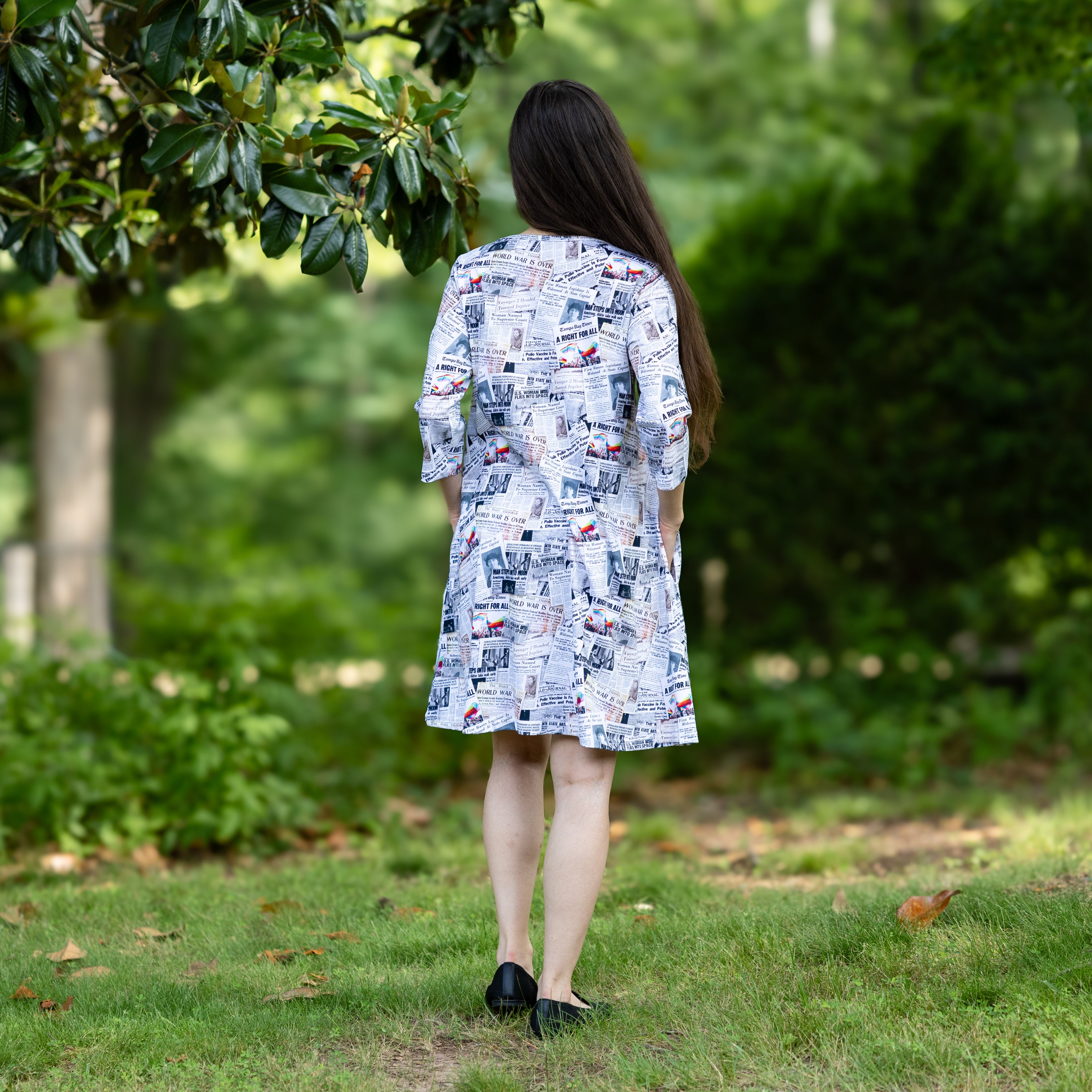 Happy Headlines 3/4th Sleeves Long Tunic