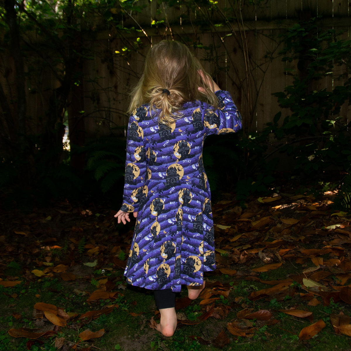 Haunted Houses Kids Twirl Dress with Pockets