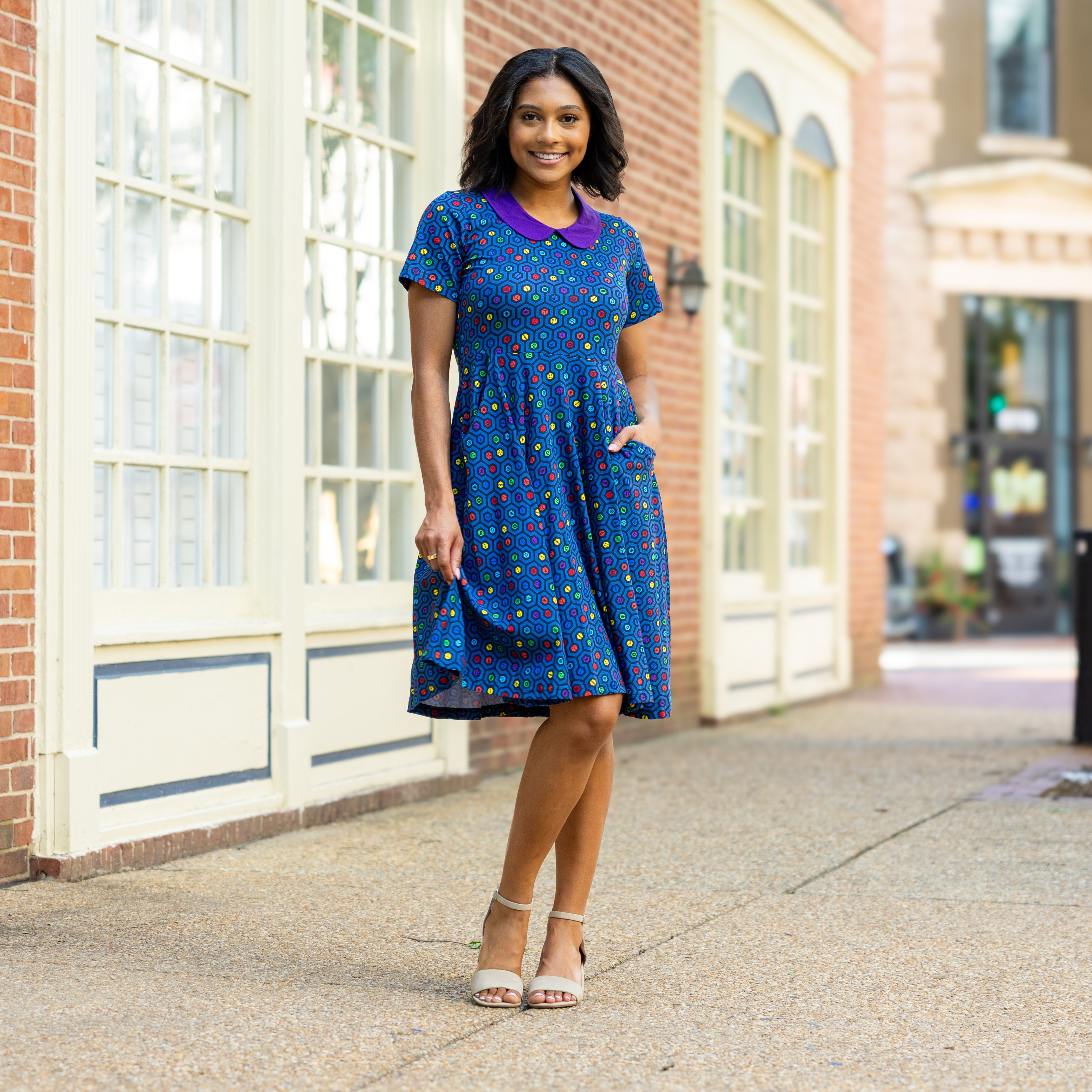 Hexa STEAM Collared Twirl Dress