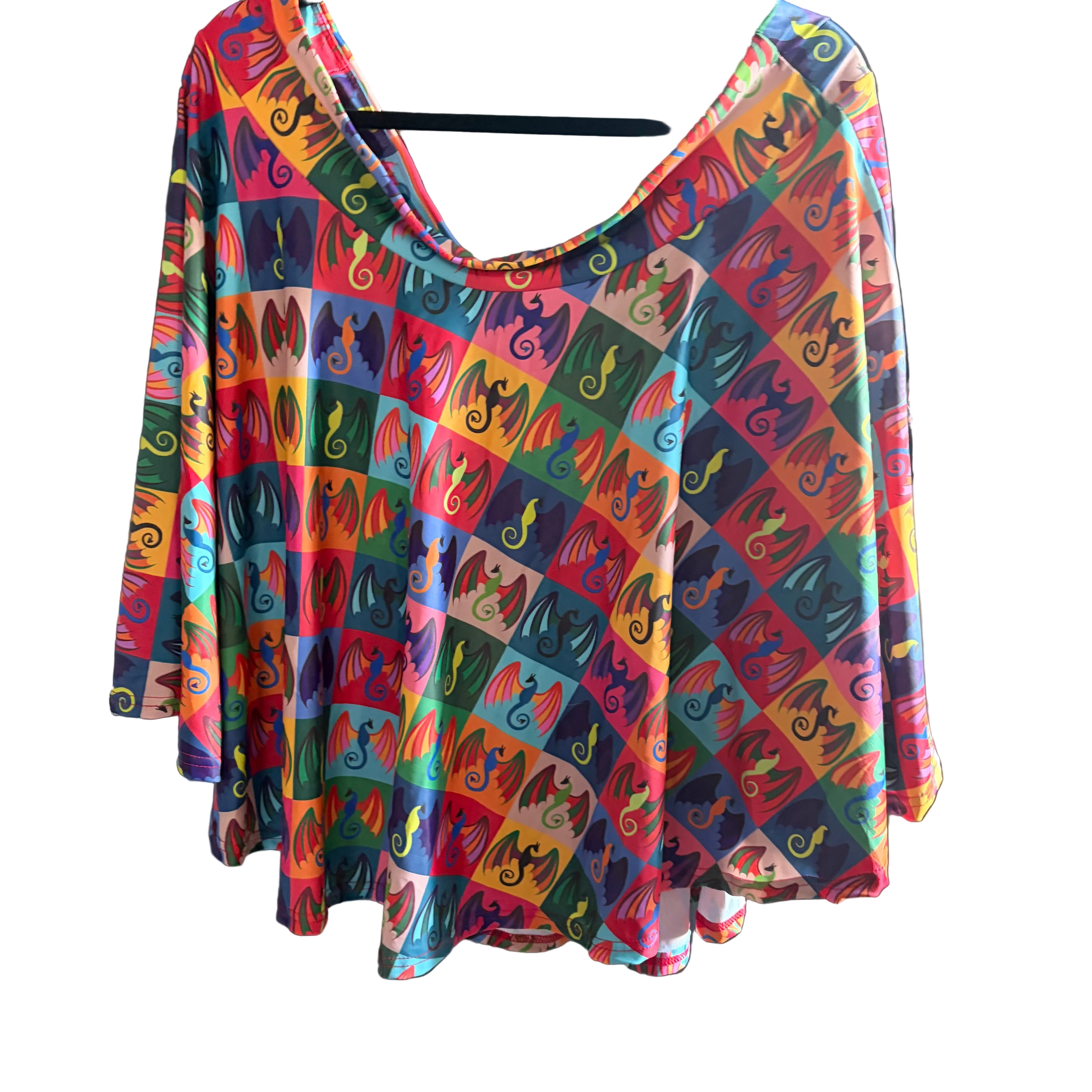 Rainbow Dragons Swim Skort Sample - 3XL