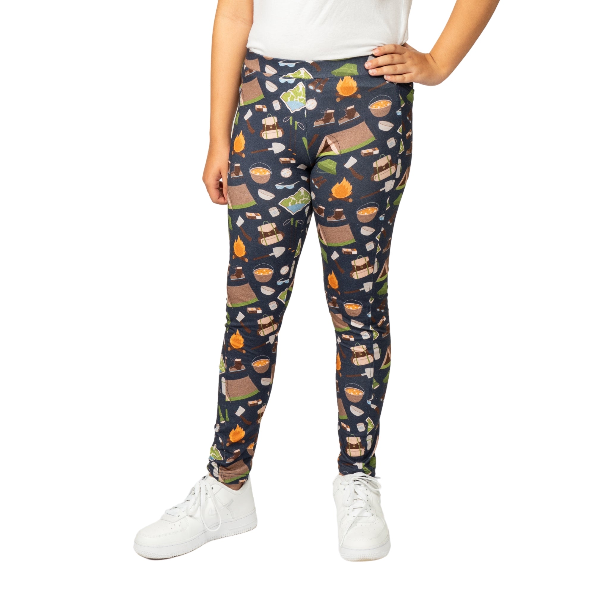(Pre-order) Camping Kids Leggings with Pockets
