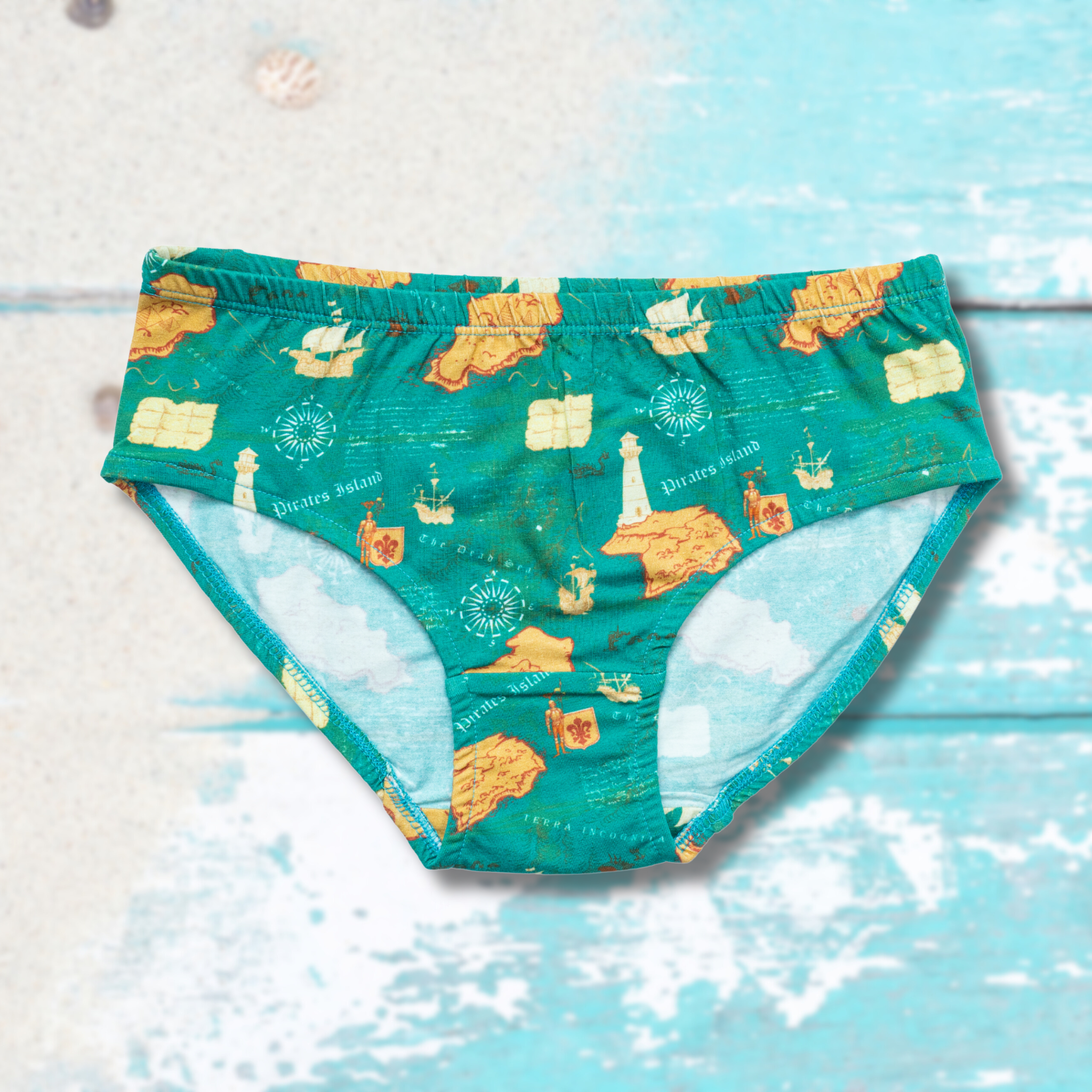 Nautical Chart Map Adults Underwear- 3 Pack