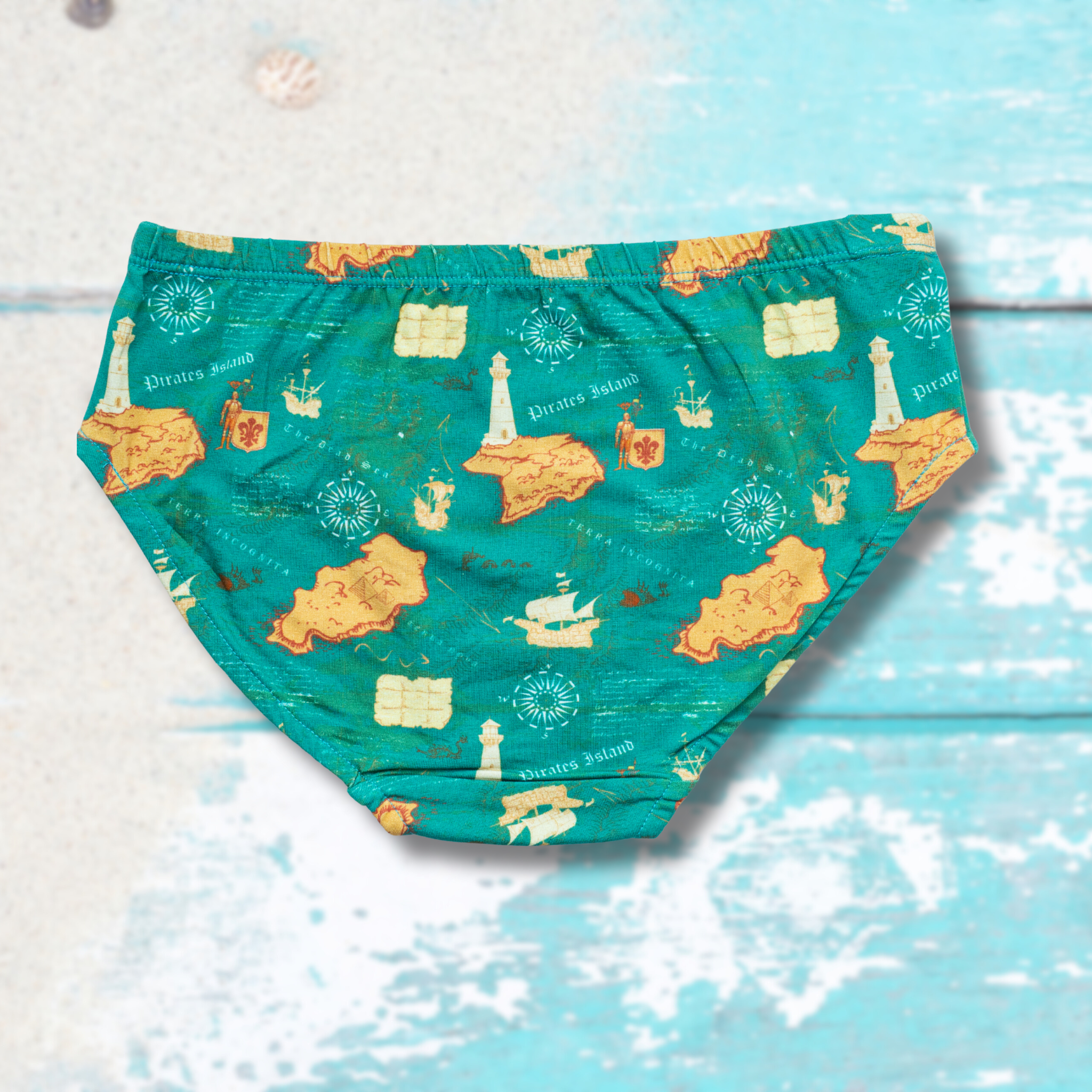 Nautical Chart Map Adults Underwear- 3 Pack