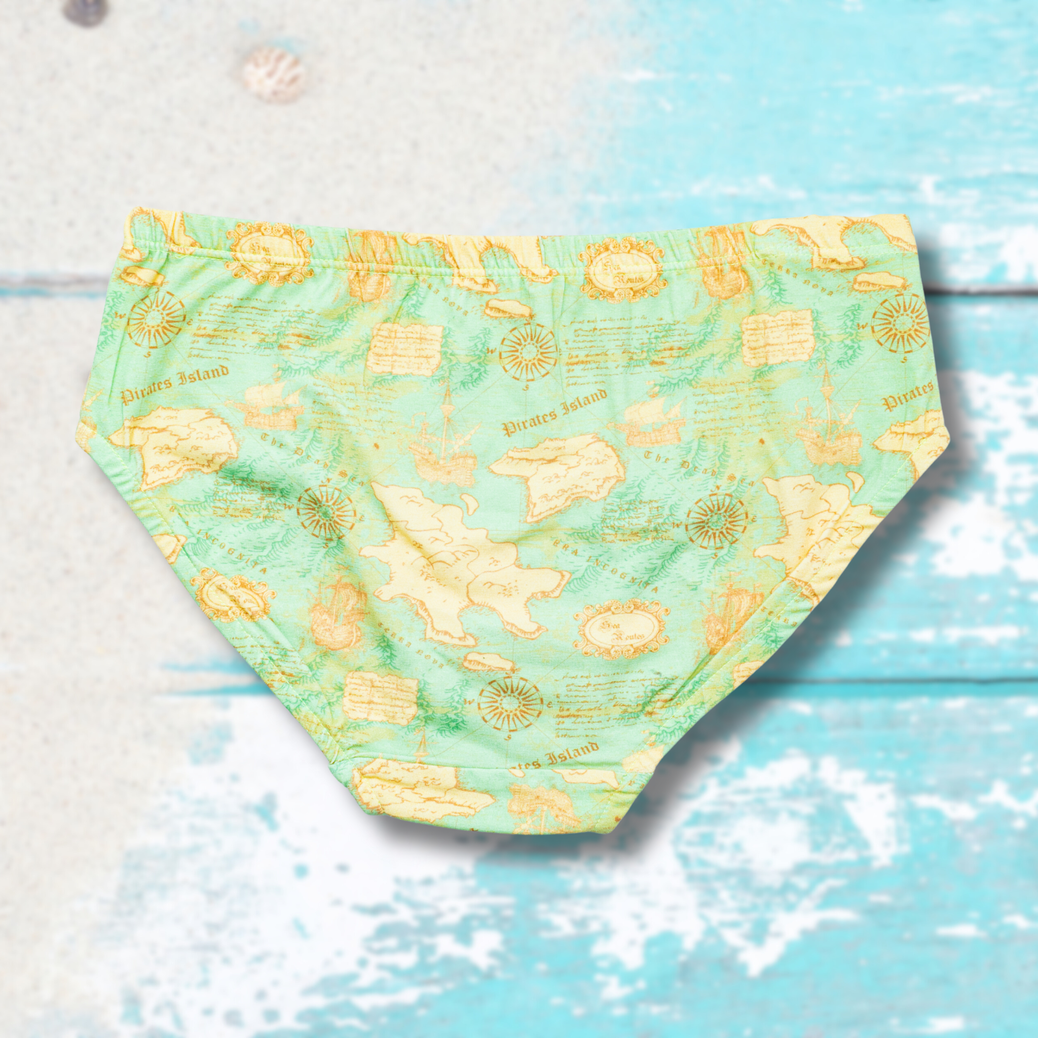 Nautical Chart Map Adults Underwear- 3 Pack