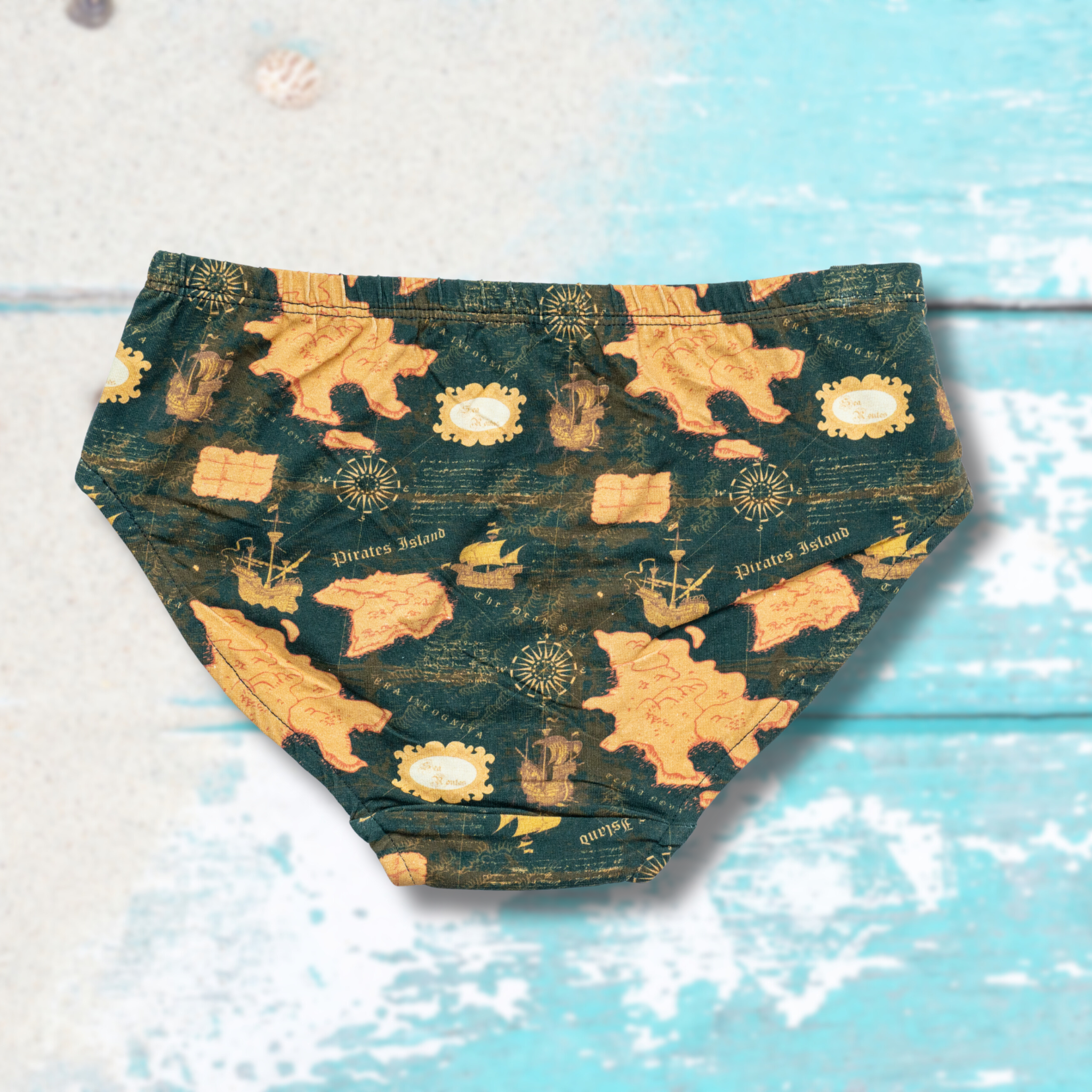 Nautical Chart Map Adults Underwear- 3 Pack