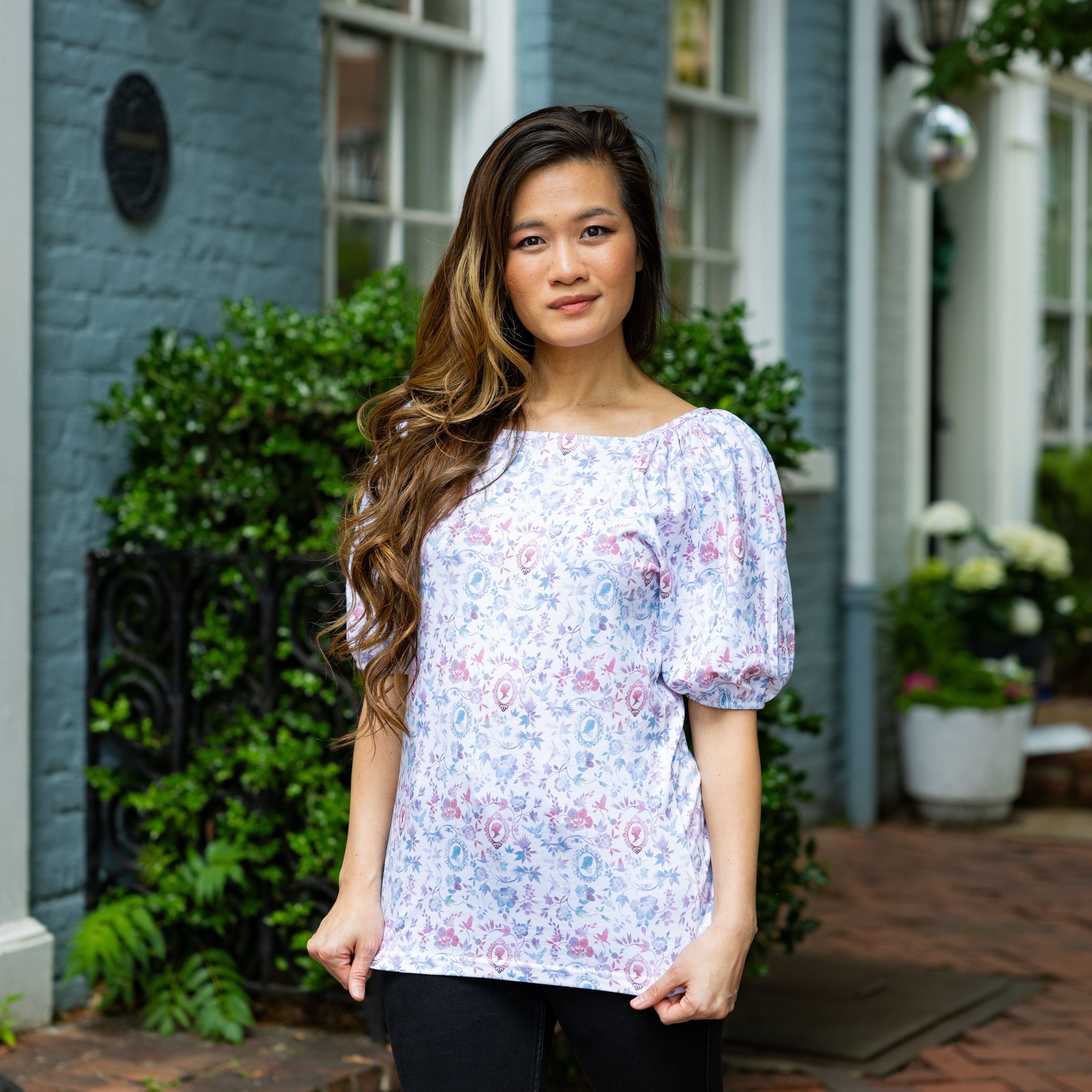 Lizzy and Mr. Darcy Square-Neck Top