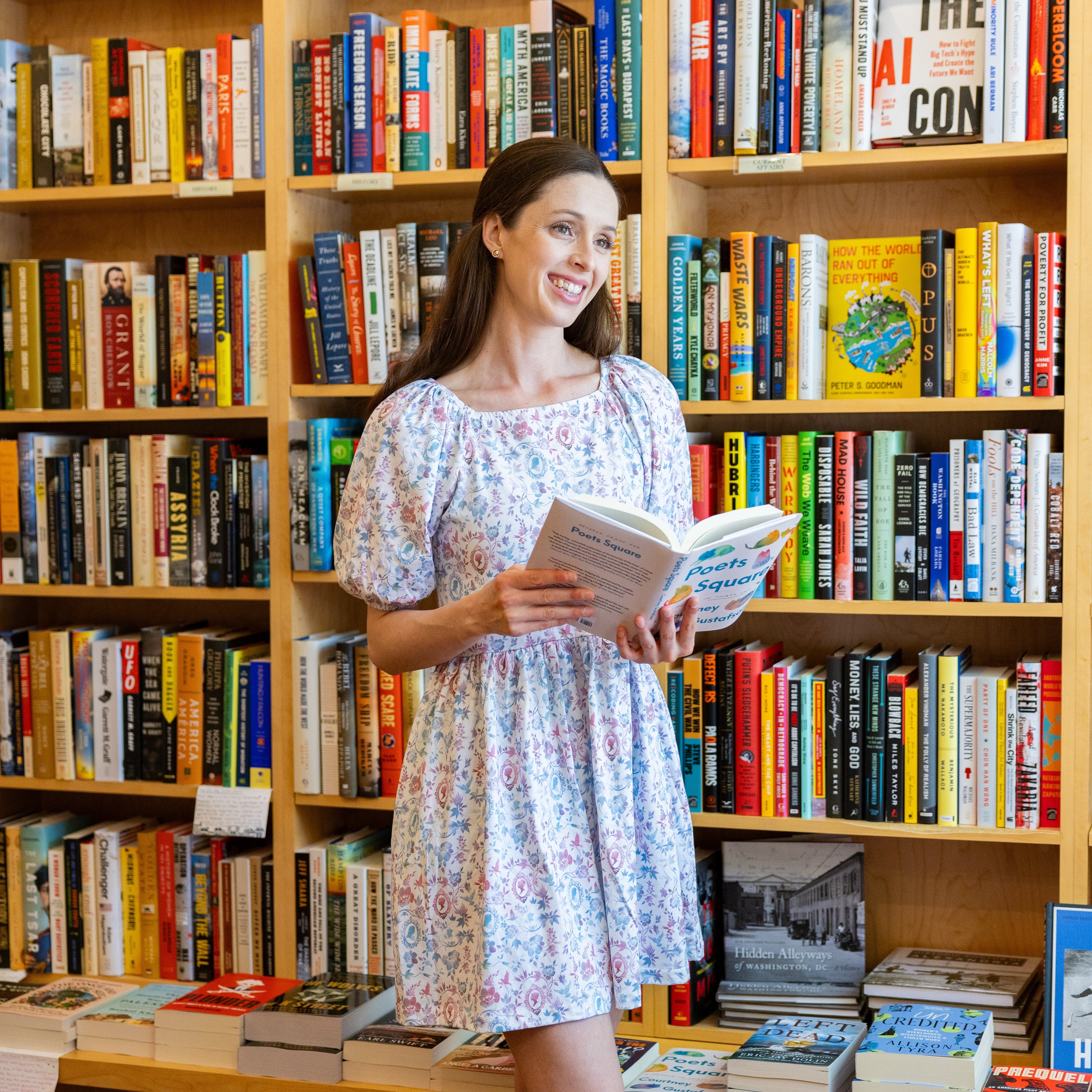 Lizzy and Mr. Darcy Square-Neck Dress