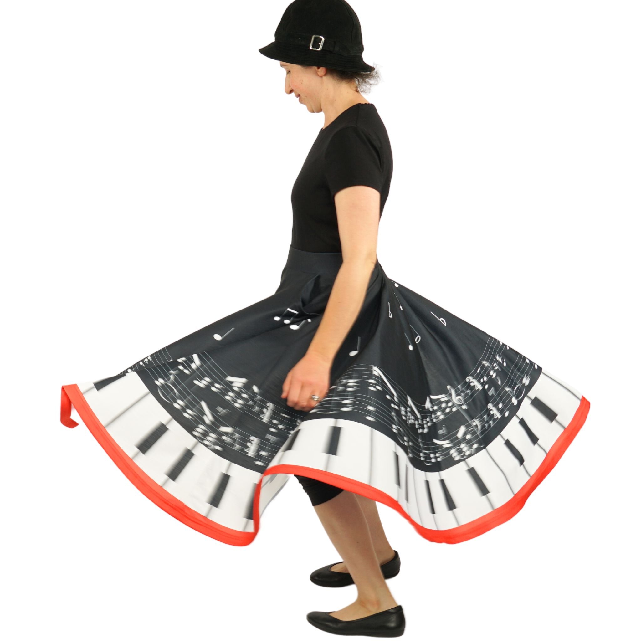 Piano Keys Twirl Skirt
