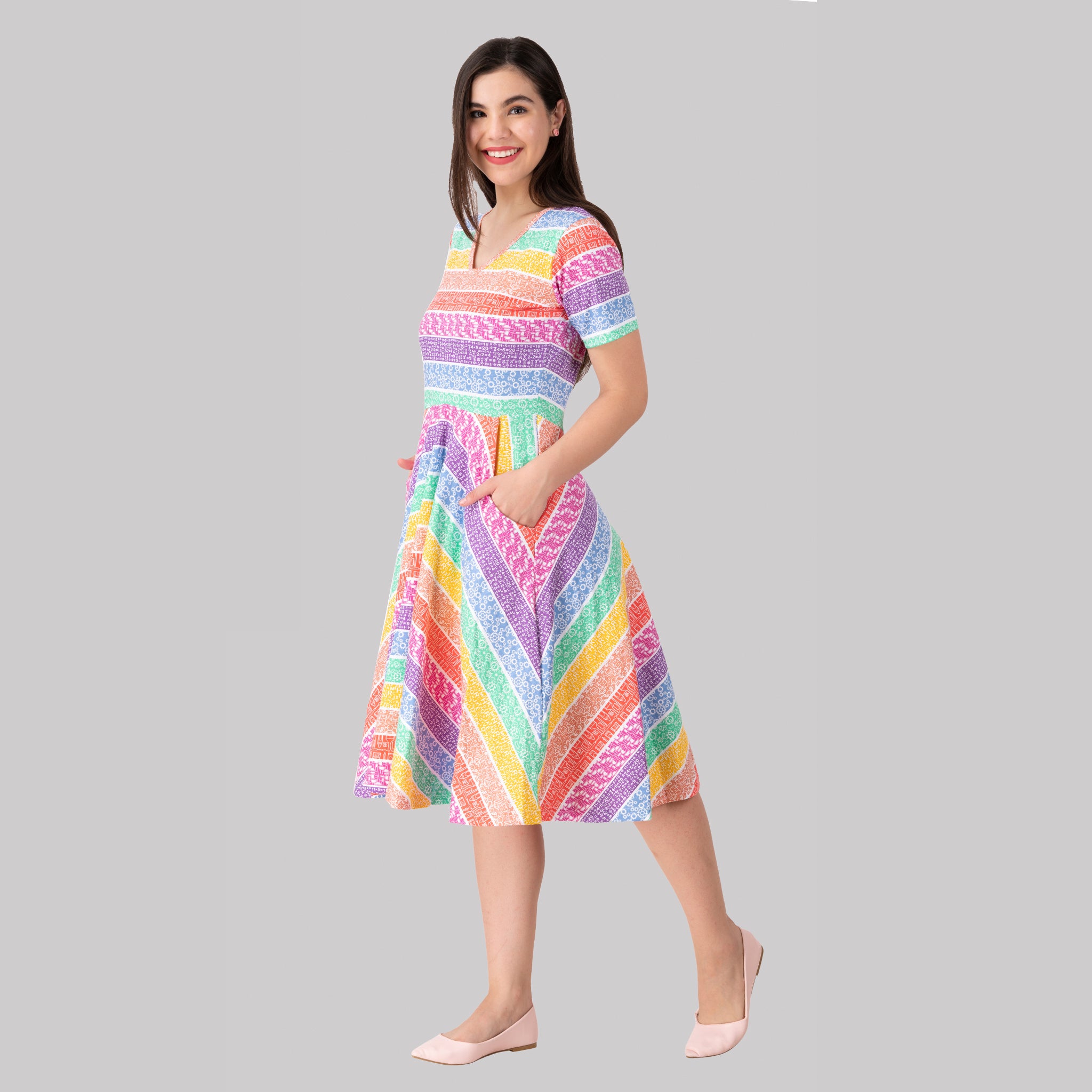 STEAM Rainbow Twirl Dress