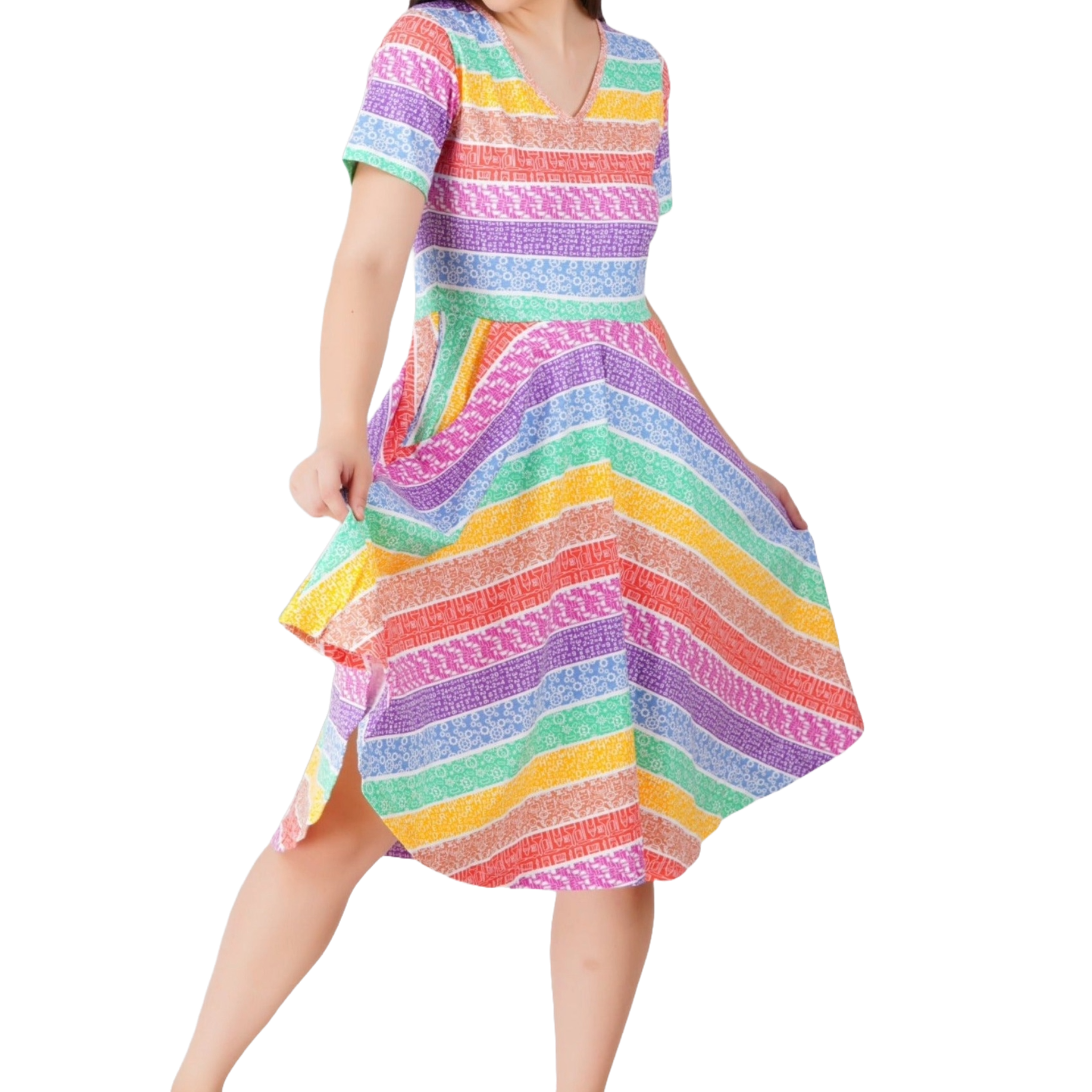 STEAM Rainbow Fit & Flare Dress