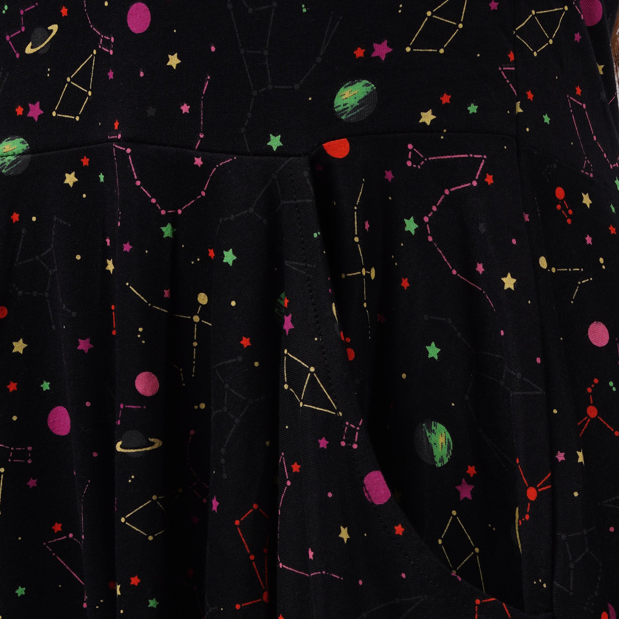 Rainbow Constellations Glow-in-the-Dark Full Twirl Dress