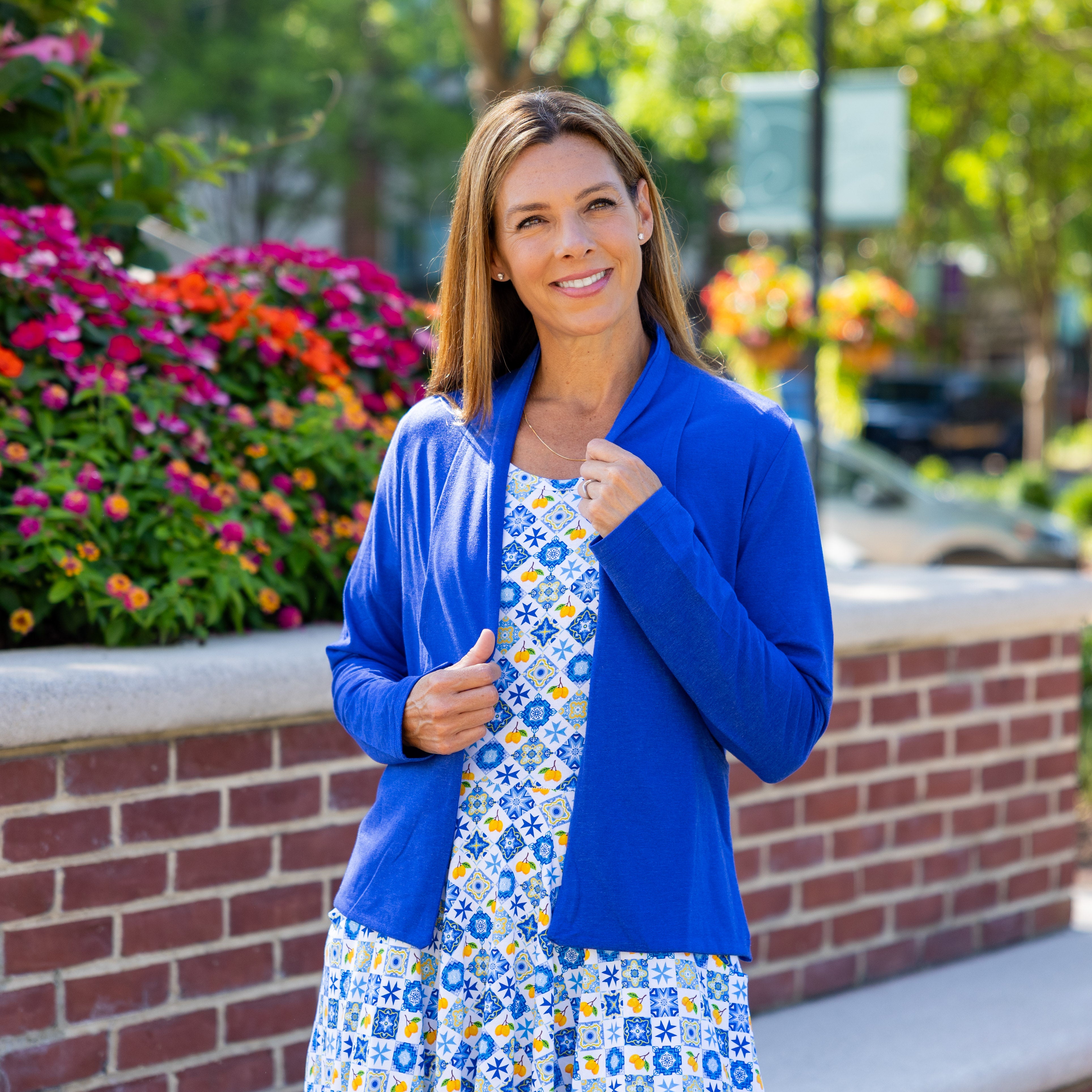 Royal Blue Shorter-Length Cardigan