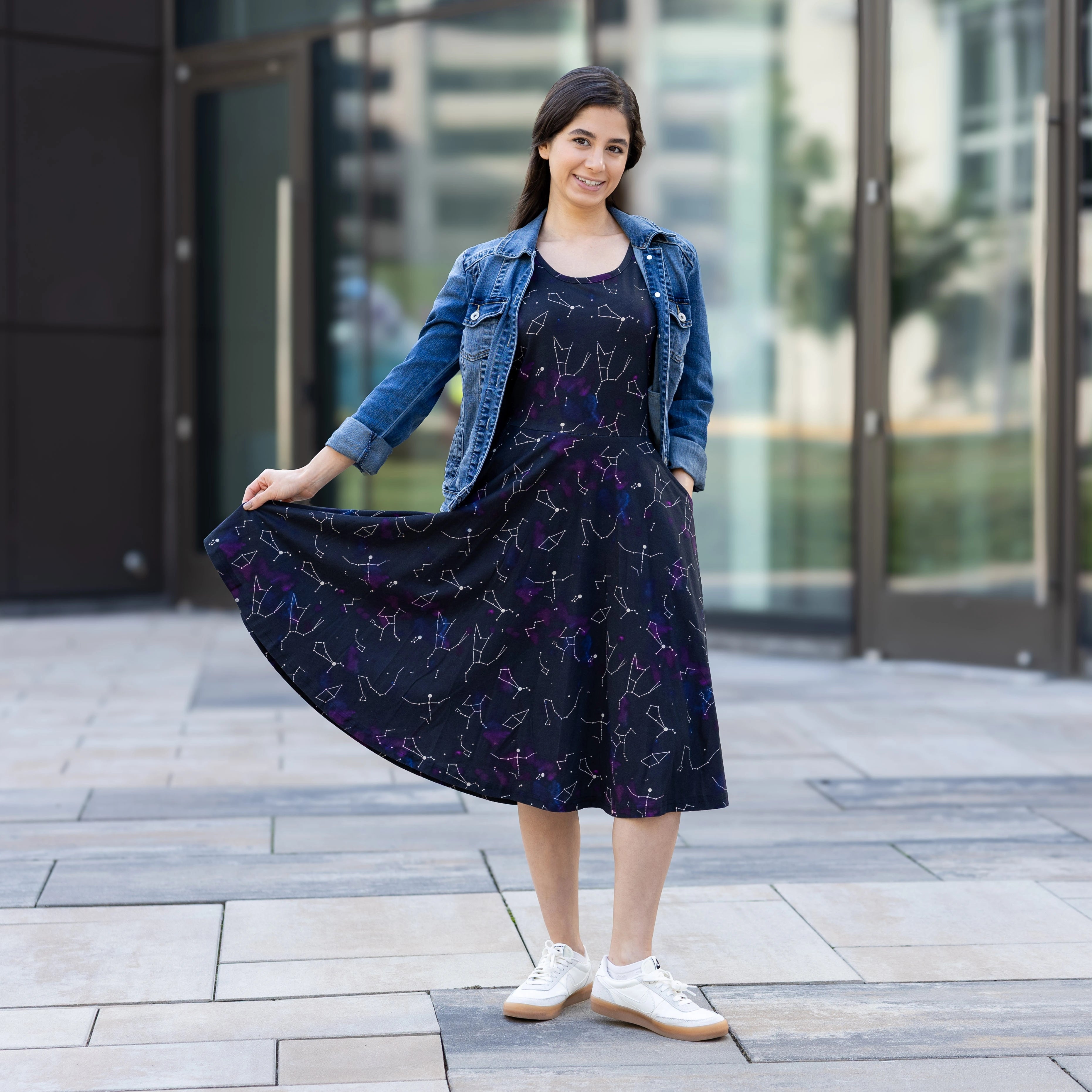 Stardust Symphony Glow-in-the-Dark Twirl Dress