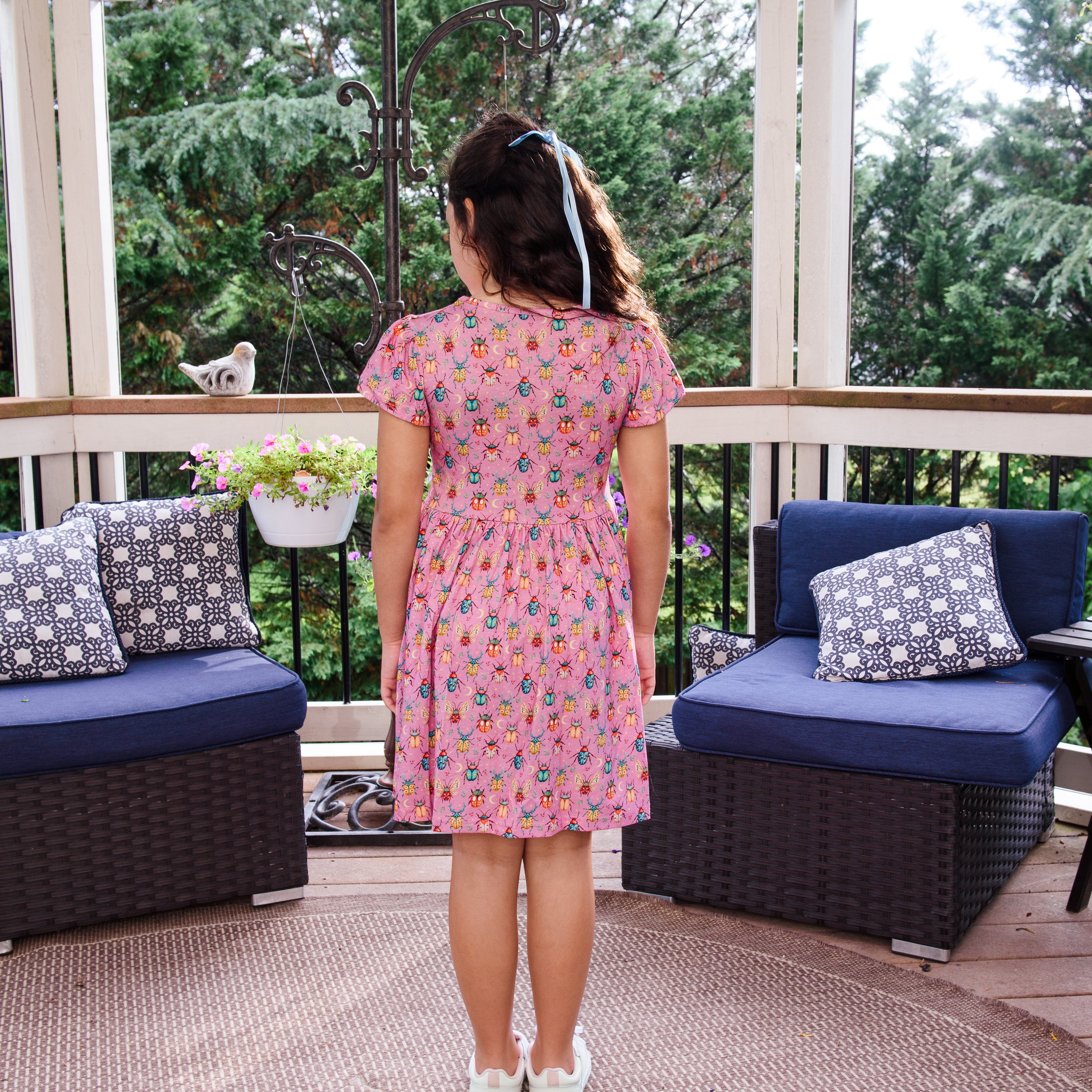 Beetles Kids Dress with Pockets