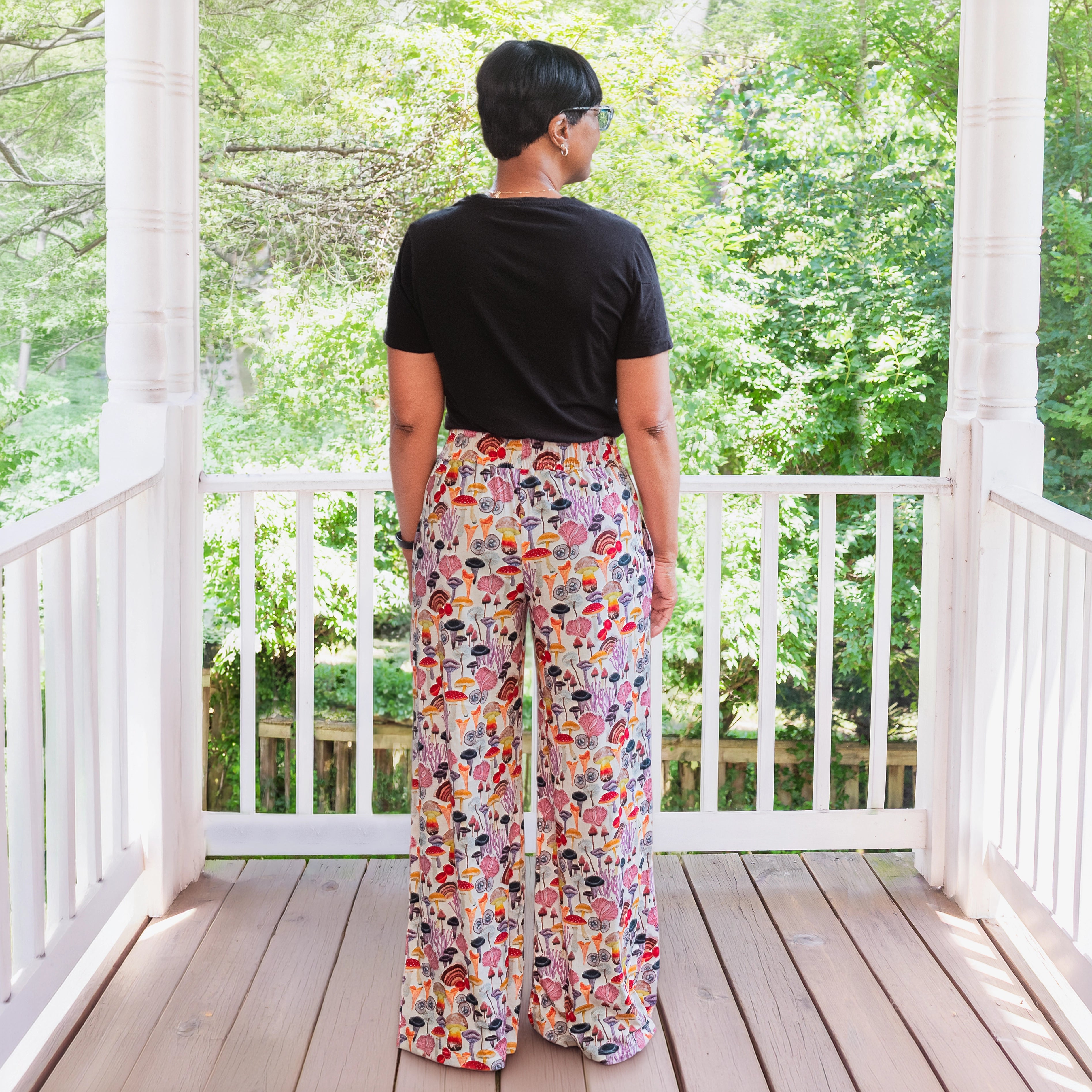 Shroom Bloom Palazzo Pants with Pockets