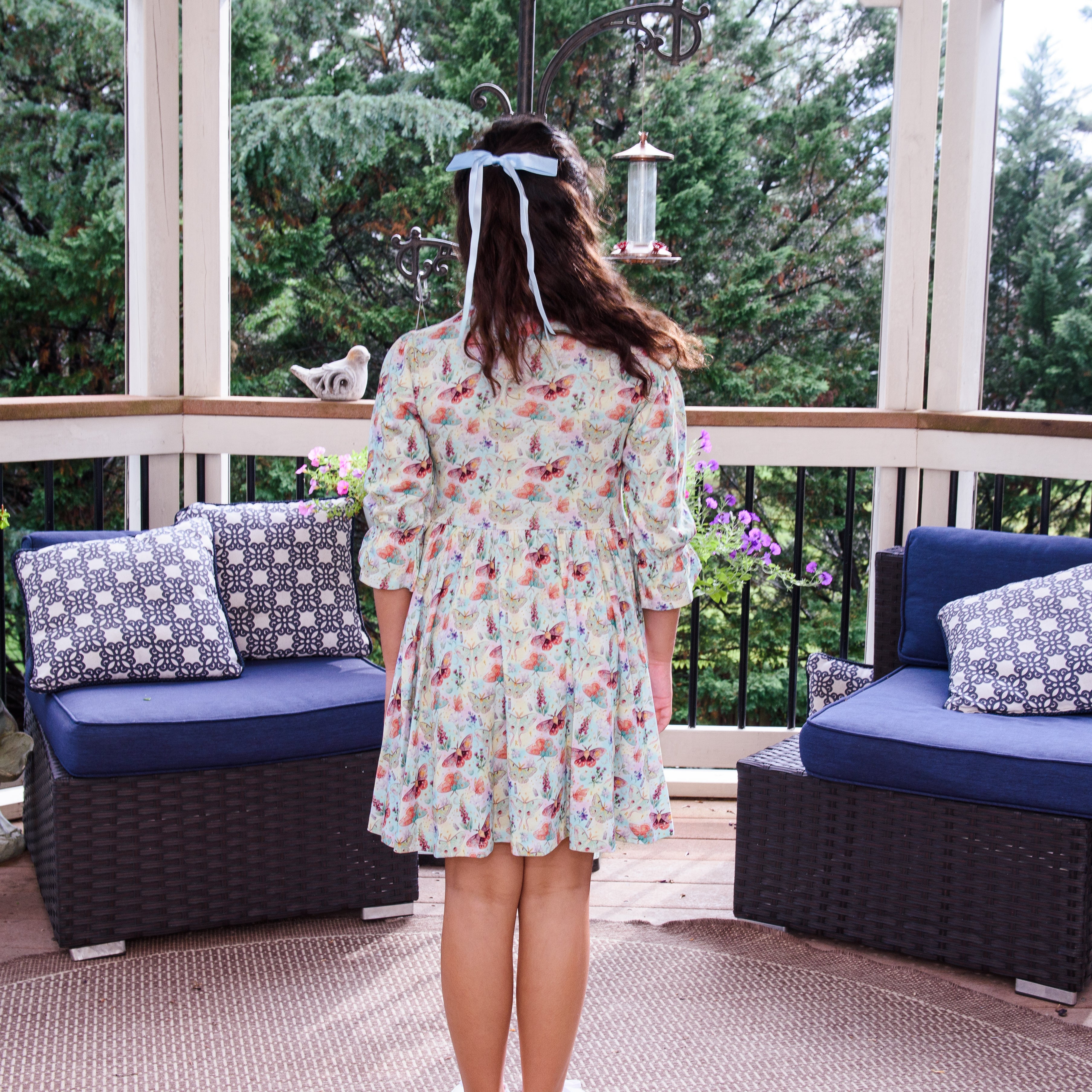 Mystical Moths Kids Dress with Pockets