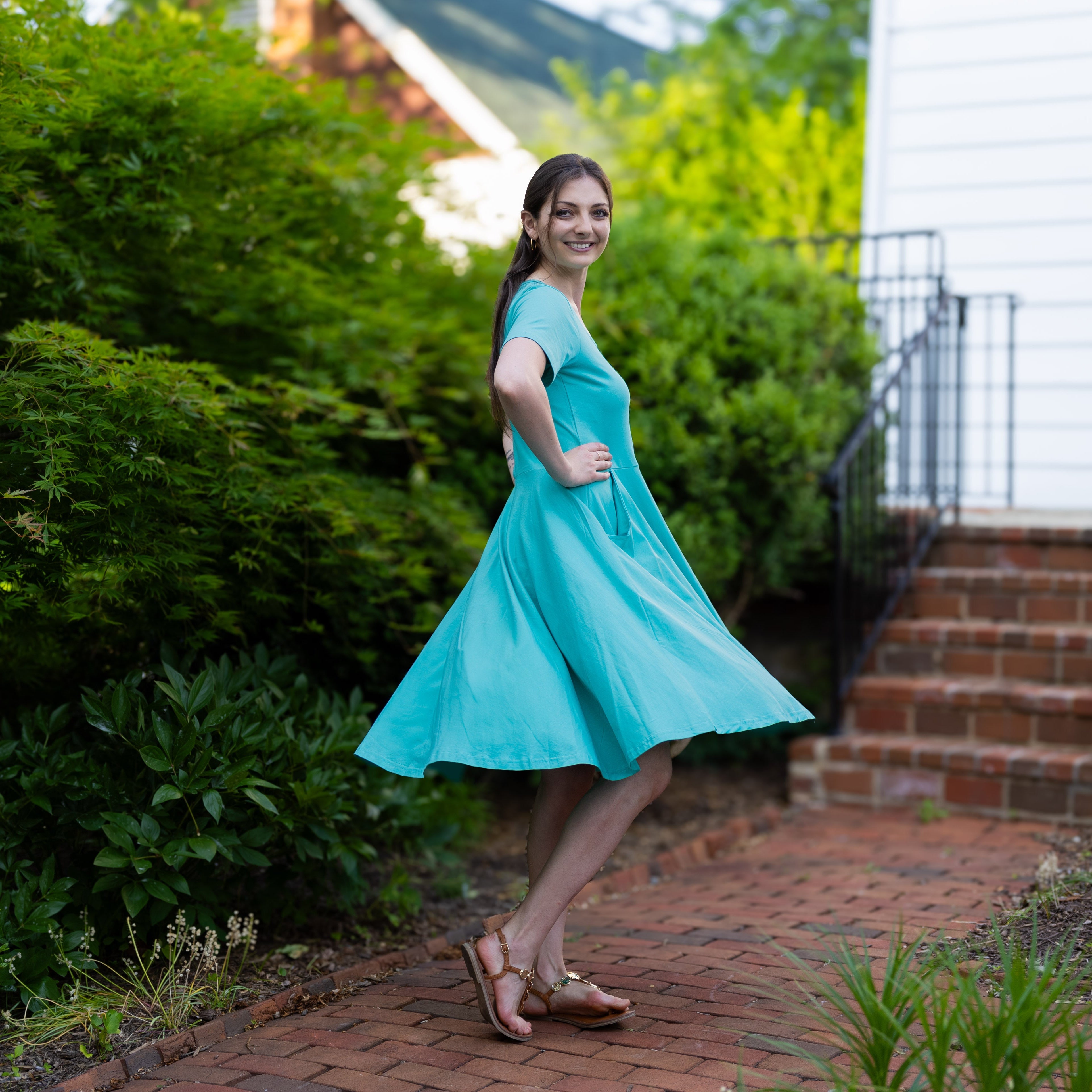 Turquoise Twirl Dress