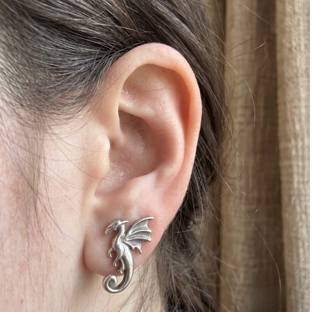 Dragons Stainless Steel Stud Earrings