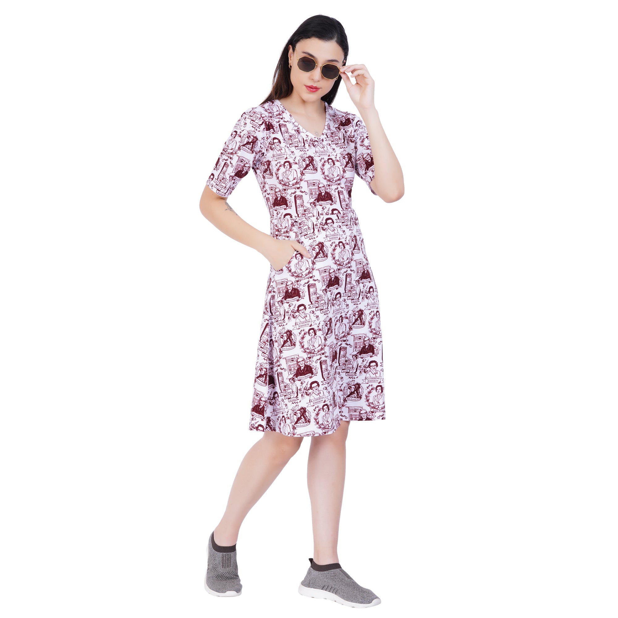 Women in Technology A-Line Dress (With Waist Seam)