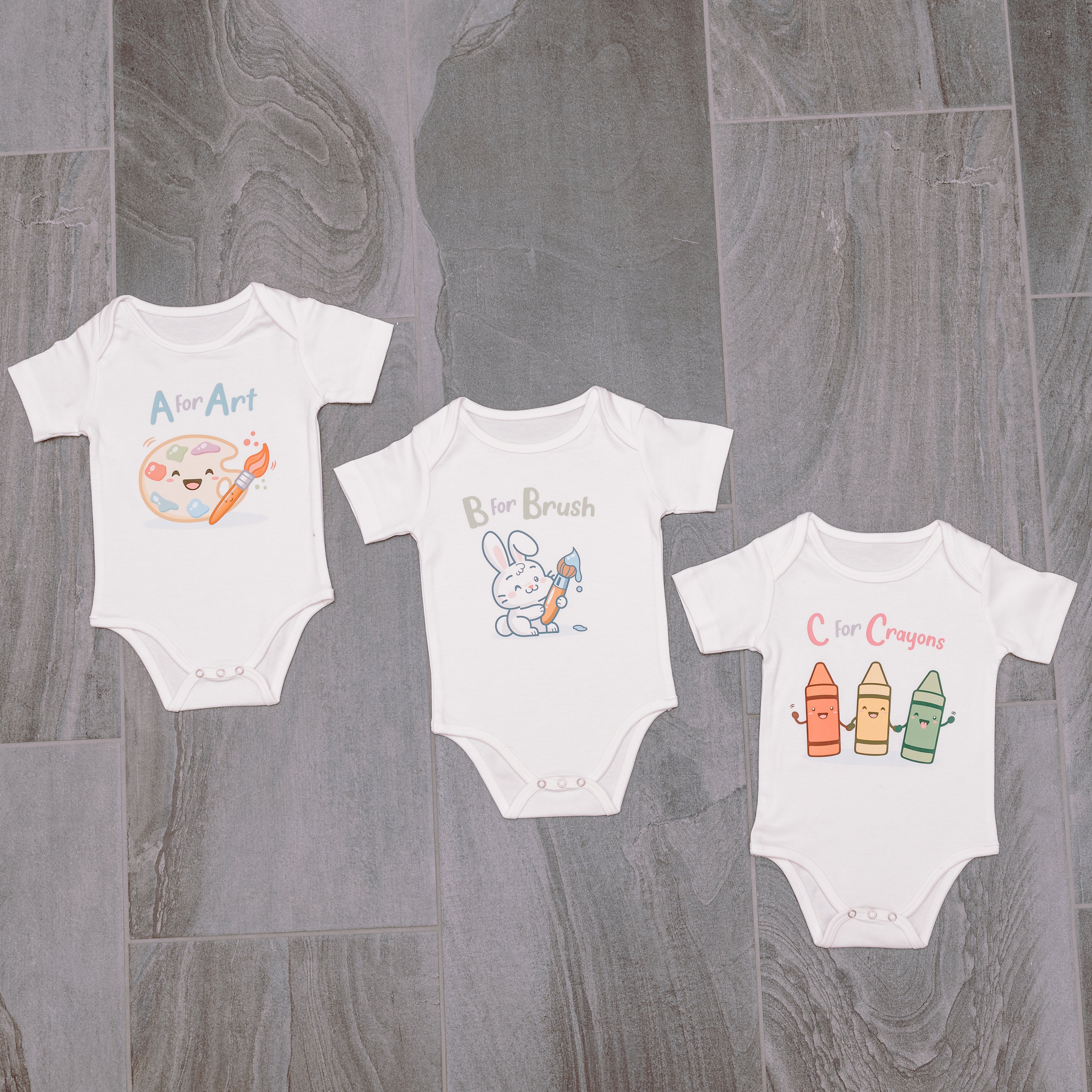 ABCs of Art Baby Bodysuits