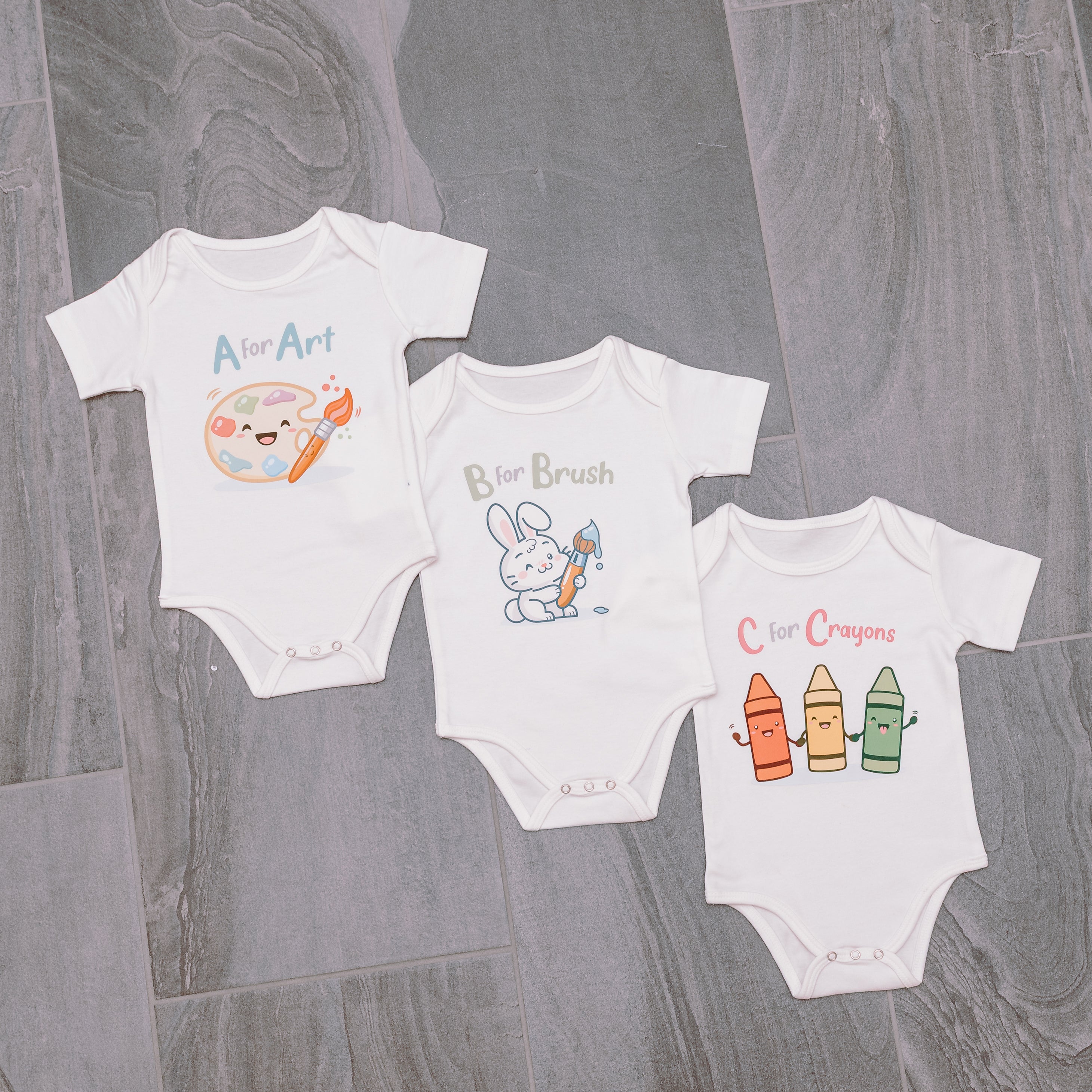 ABCs of Art Baby Bodysuits