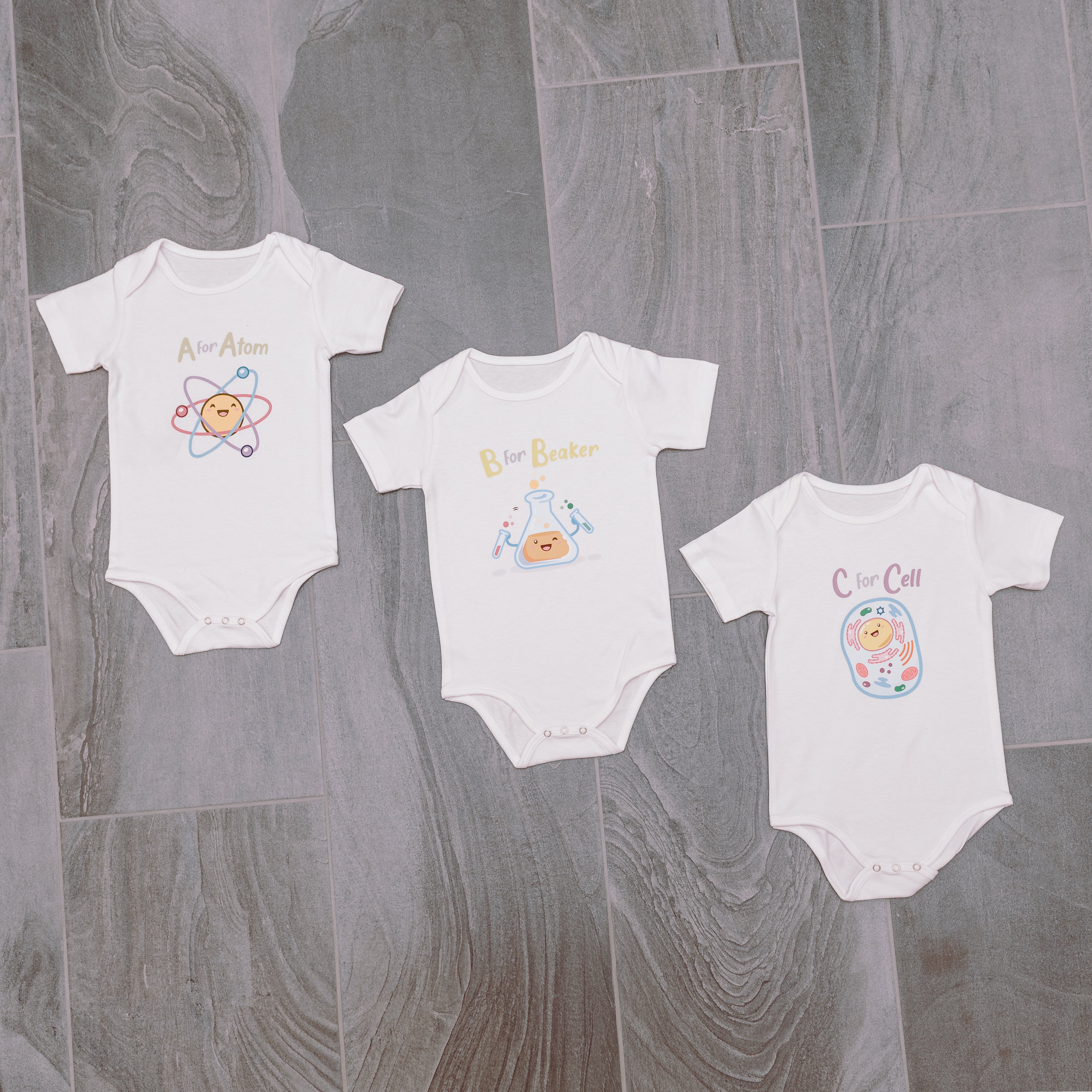 ABCs of Science Baby Bodysuits